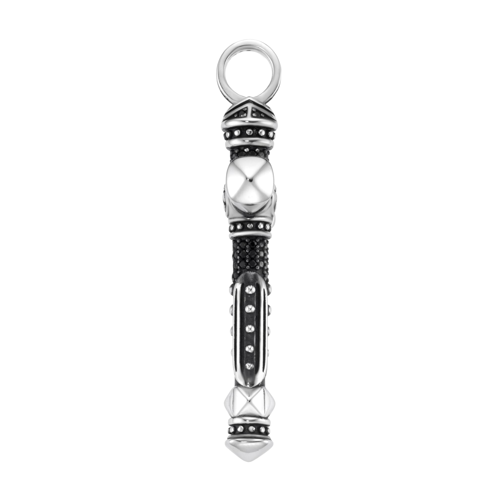 GIORGIO MARTELLO MILANO Kreuzanhänger »Anhänger Kreuz mit schwarzen Spinellen, Silber 925«
