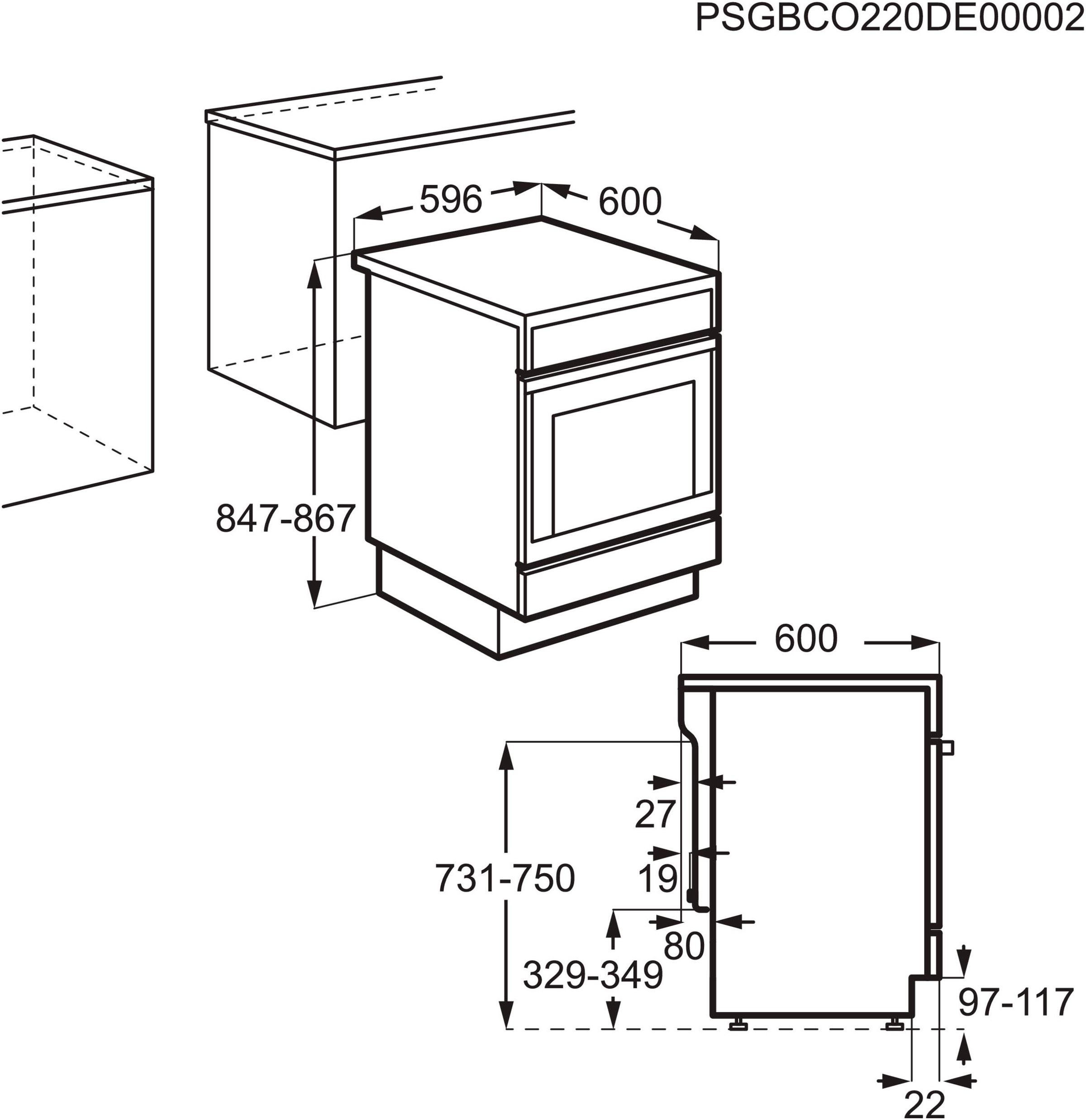 AEG Induktions-Standherd »CIB6490APB 940 002 993«, CIB6490APB 940 002 993, mit FlexiRunners™ – Teilauszug (2 Paar), Pyrolyse-Selbstreinigung