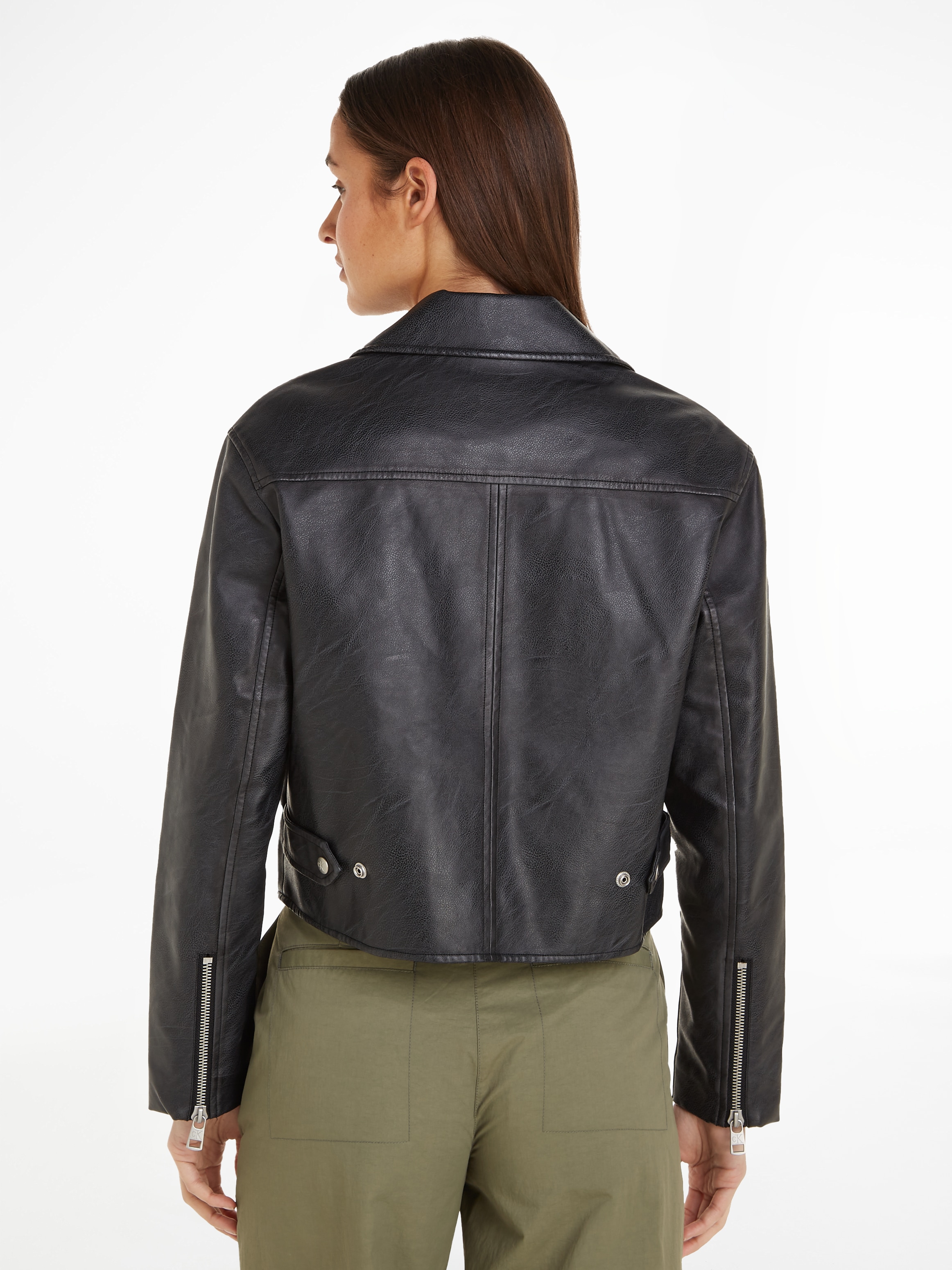 Calvin Klein Jeans Lederimitatjacke »SHORT FAUX LEATHER JACKET«