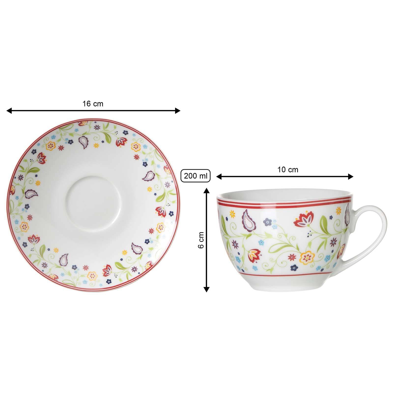 Ritzenhoff & Breker Tasse »Kaffeetassen mit Untertassen Shanti 220 ml 6er Set bunt«
