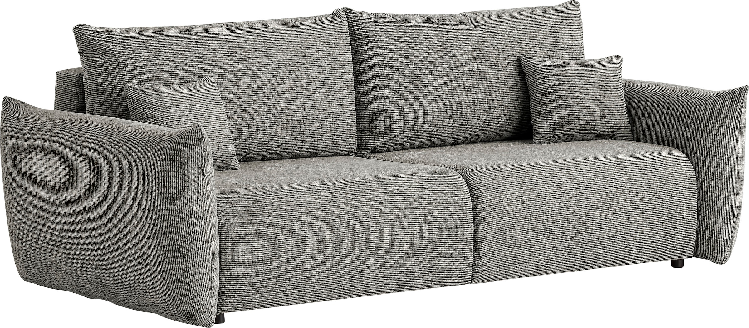 Home affaire 3-Sitzer »MAVAS Schlafsofa mit Bettkasten« ca.240/108cm (Liegefläche 212/145 cm), Cord, Chenille, Struktur
