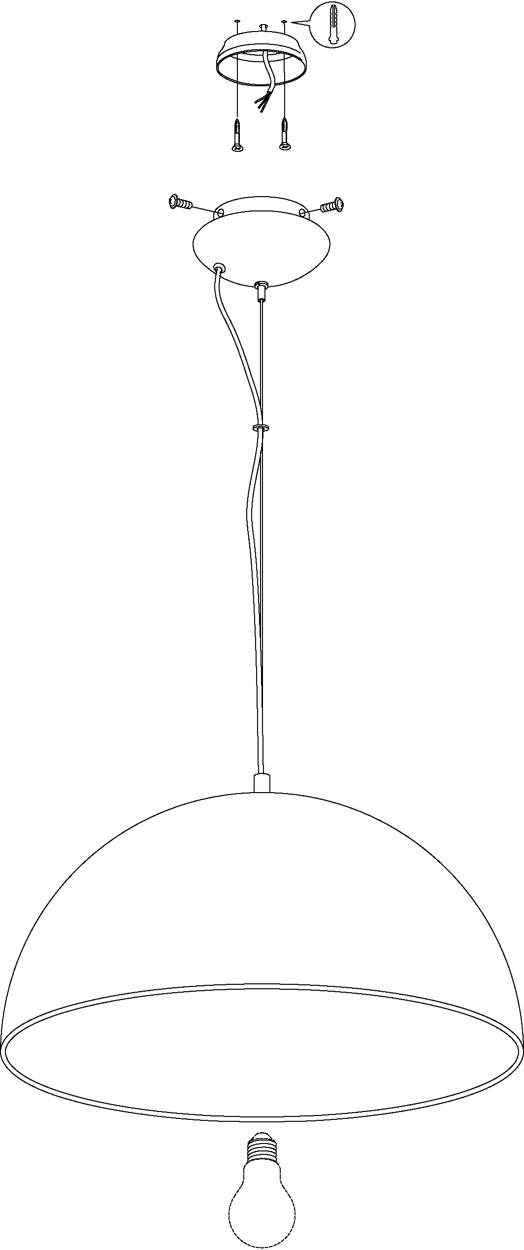 EGLO Hängeleuchte »GAETANO 1« E27 1 Stk. Pendelleuchte, Metall, E27 Fassung, Ø 53,5 cm