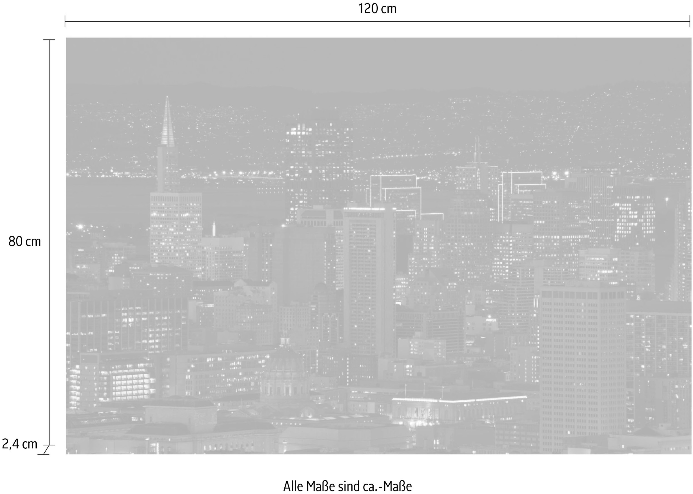 queence Acrylglasbild »Stadt« Elemente der Architektur | Gebäude | Himmel | Skyline | Städte Fine Art-Print in Galeriequalität