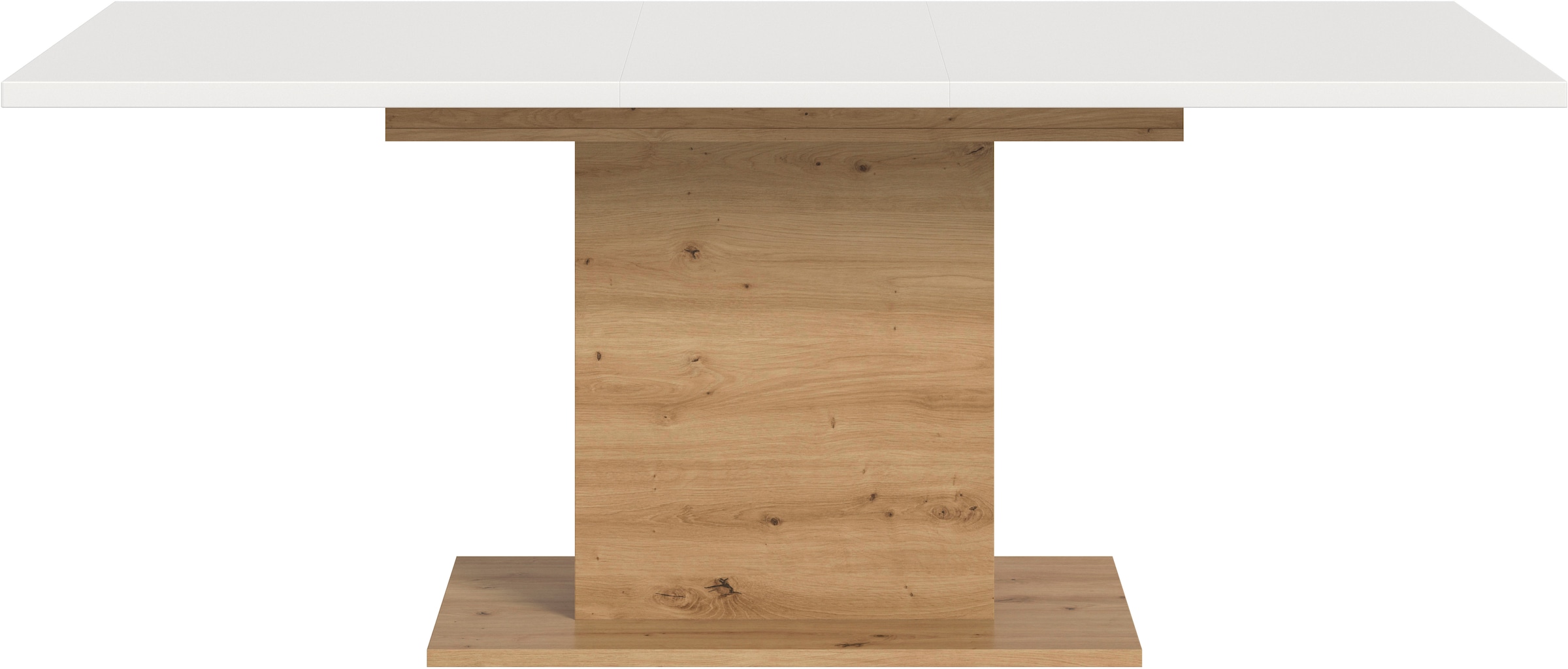 INOSIGN Esstisch »Motus, ausziehbar 150 -190 cm, inklusive 40 cm Einlegeplatte«, (Set, 1 St.), Säulengestell mit Bodenplatte, Tisch, Küchentisch, Esszimmer, Küche