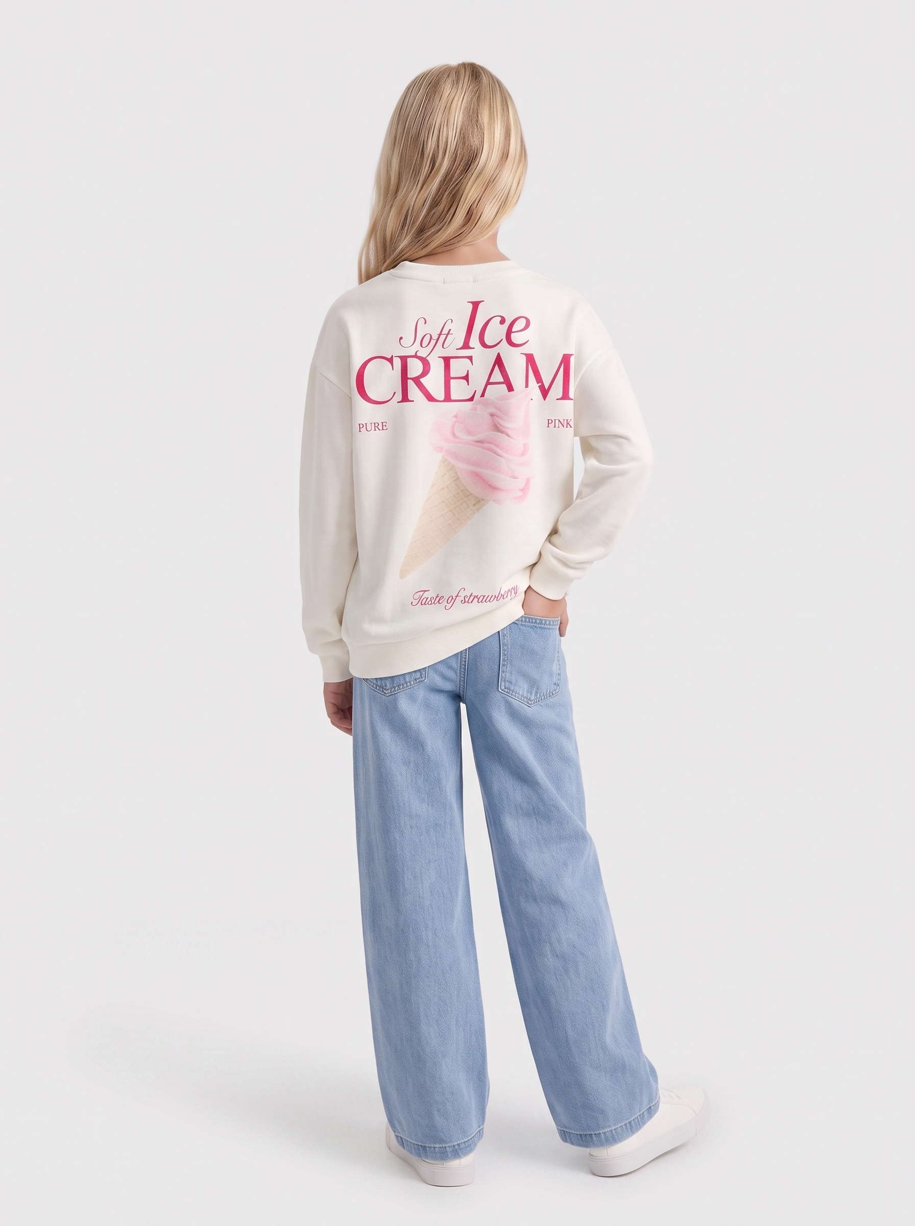 KIDS ONLY Sweatshirt »KOGPHILEA LIFE L/S LOOSE UB VD SWT«, Baumwollmischung, regular fit
