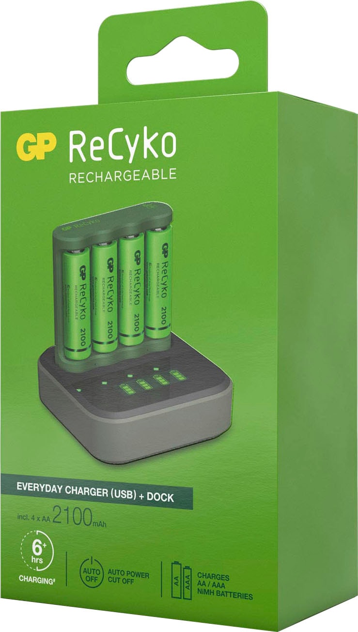 GP Batteries Akku-Ladestation »USB-Akkuladegerät B421 mit Docking Station«