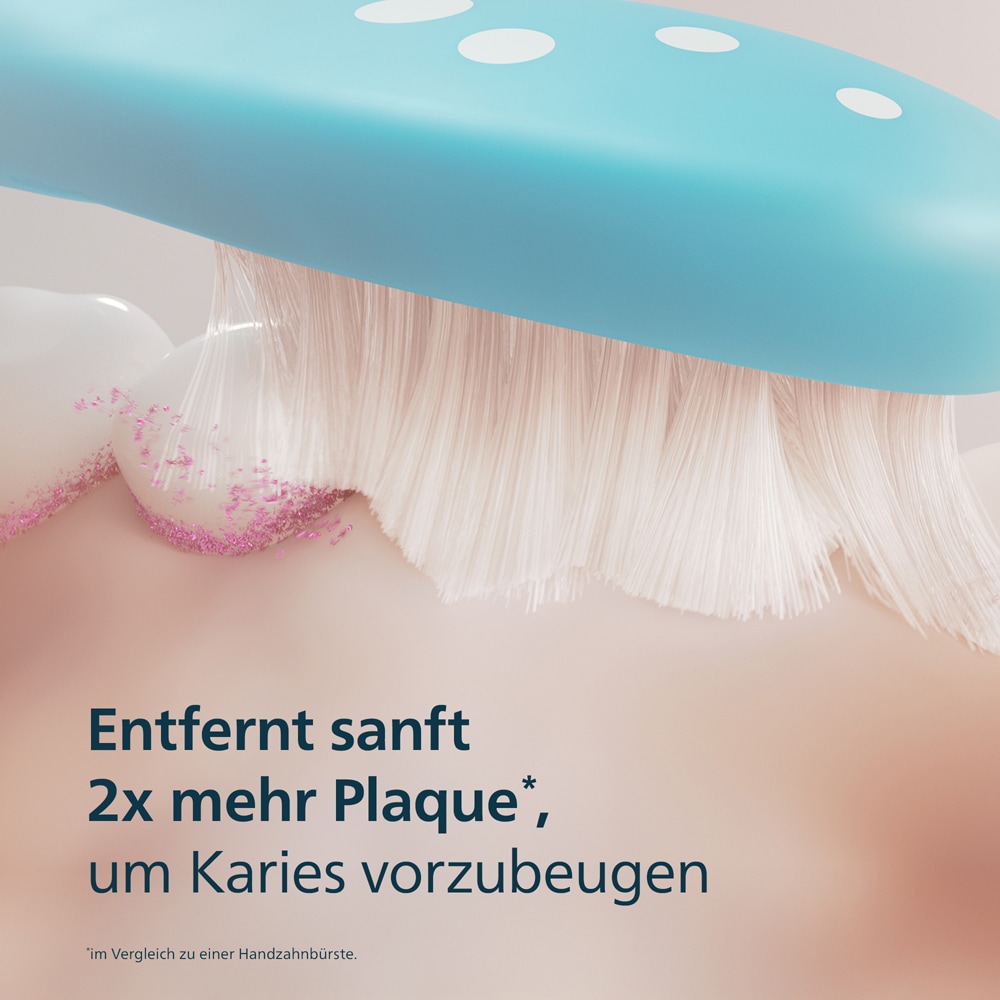 Philips Sonicare Elektrische Zahnbürste »For Kids Smart HX6600« 2 Stk. Aufsteckbürsten mit App-Anbindung, 2 Putzprogrammen und 21 Tagen Akkulaufzeit