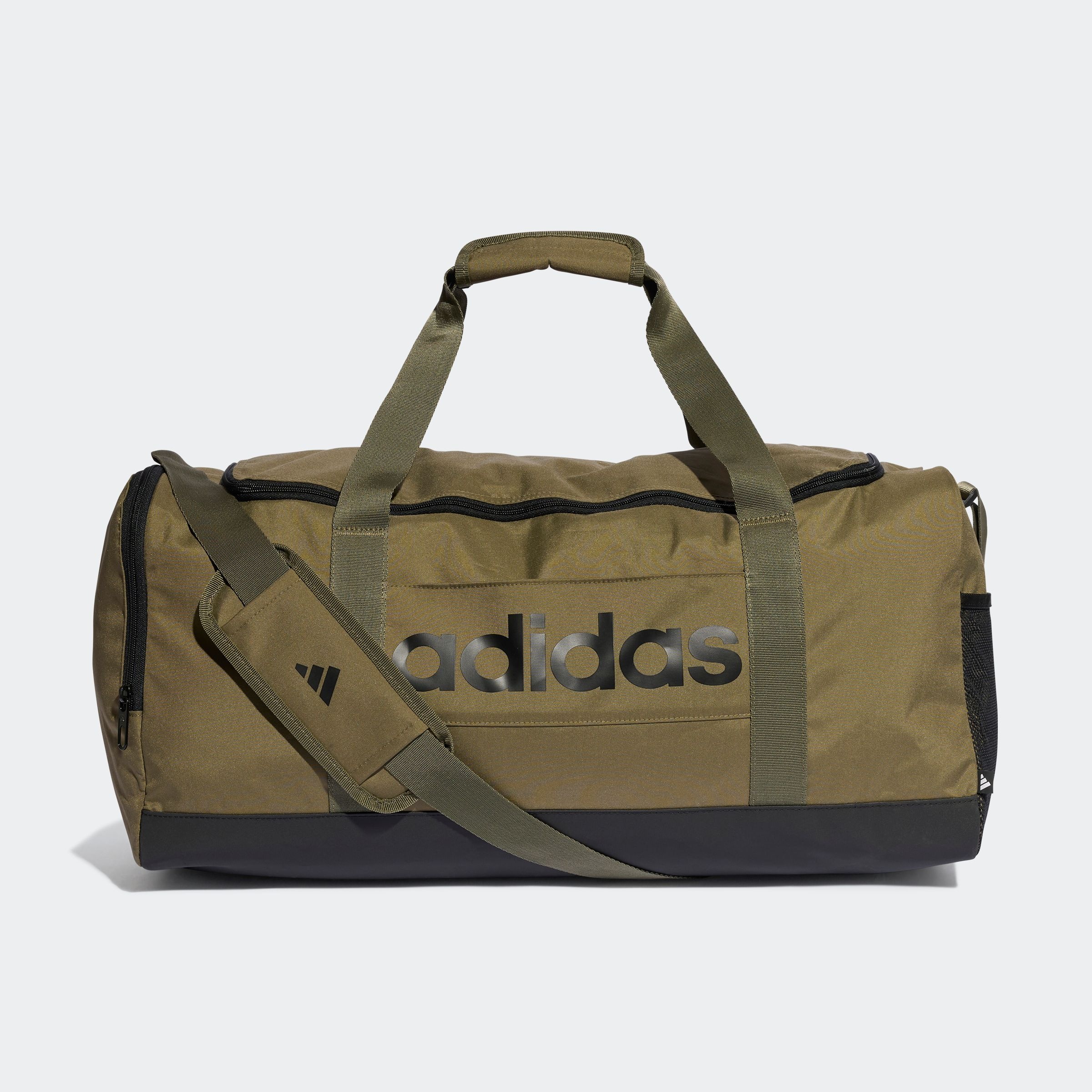 adidas Performance, Damen, »LINEAR DUFFEL M«, Olive Strata/Black, Olive Strata/Black, Diese schlichte, vielseitige Duffelbag ist teilweise aus 