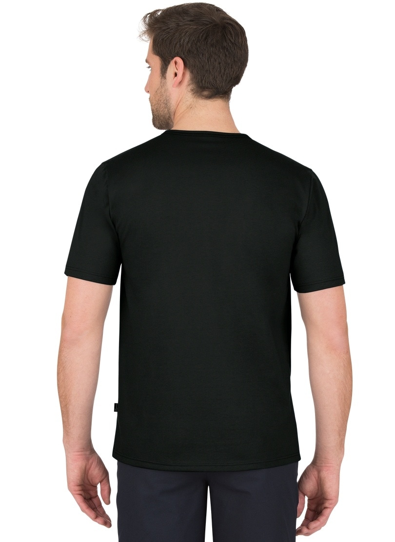 Trigema T-Shirt »TRIGEMA T-Shirt mit Knopfleiste DELUXE Baumwolle«, (1 tlg.)