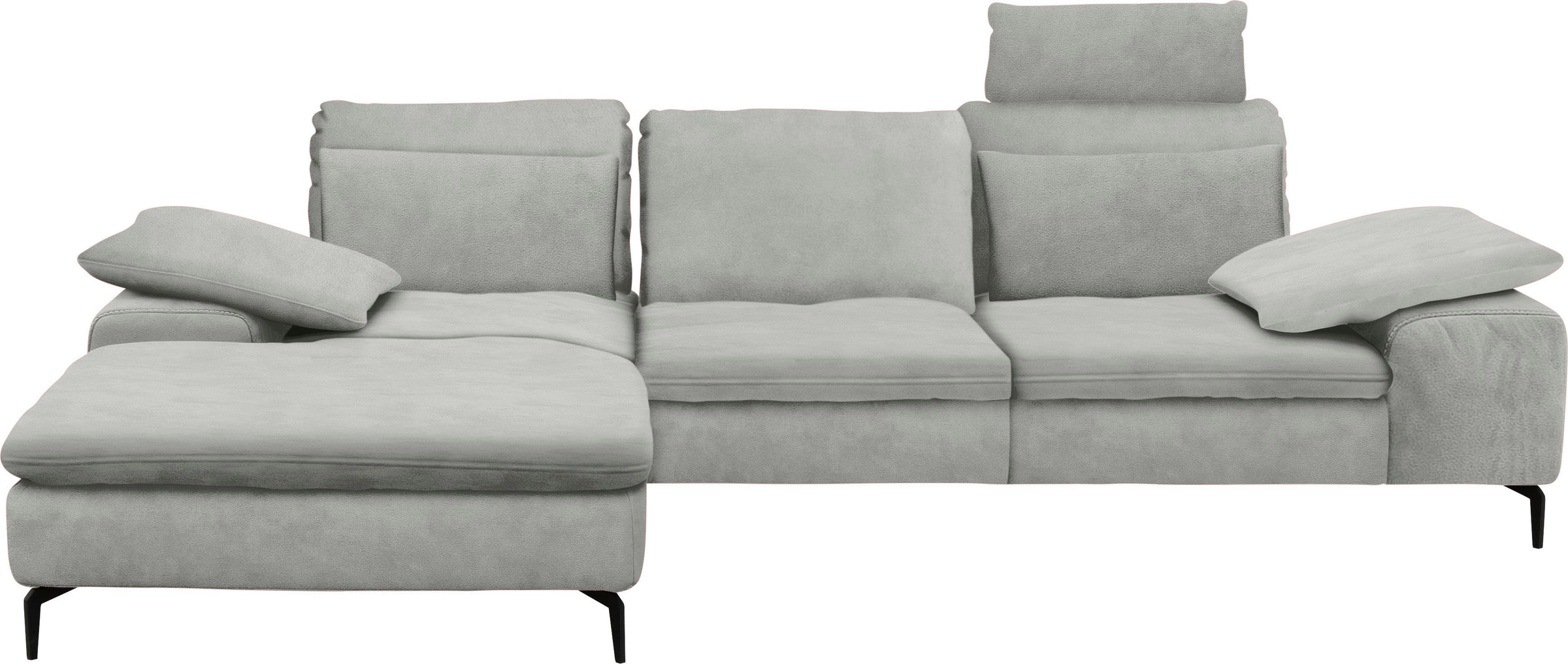 W.SCHILLIG Ecksofa »valentinoo, Designsofa, bequem, elegant und zeitlos, L-Form«, (Set), inklusive Hocker, mit Sitztiefenverstellung, Breite 299 cm