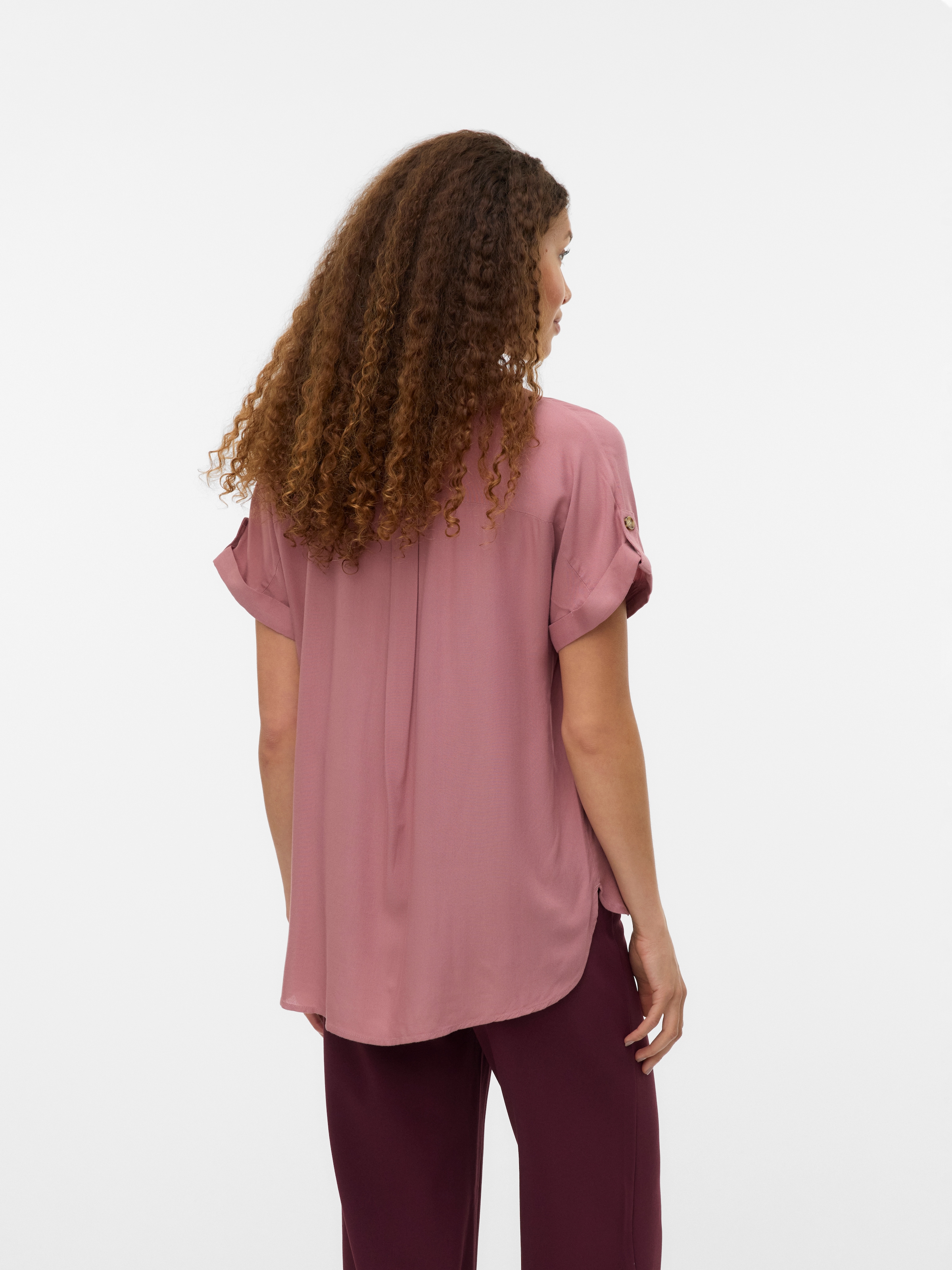 Vero Moda Kurzarmbluse »VMBUMPY S/S SHIRT WVN GA NOOS« Viskose, regular fit