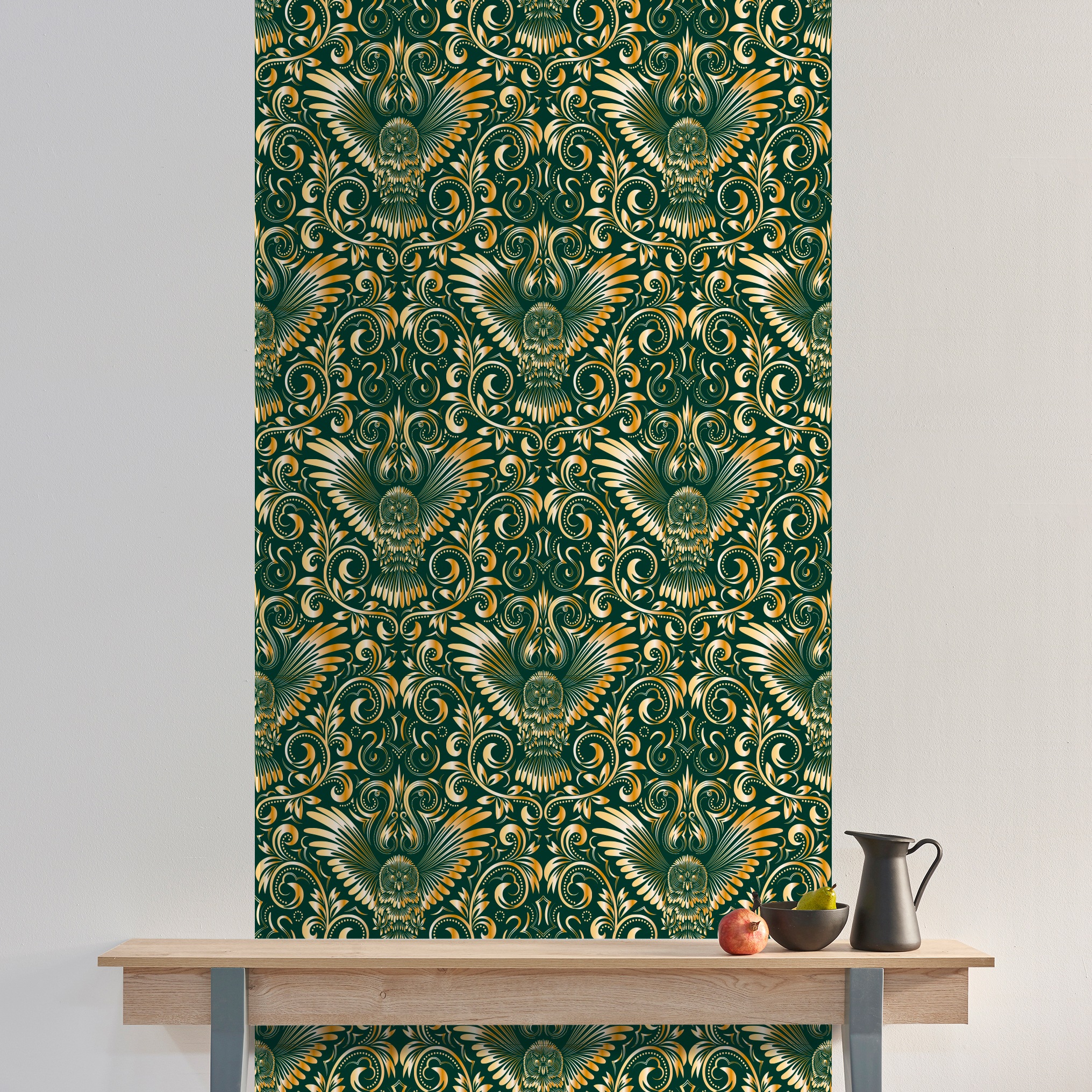 queence Vinyltapete »Nicola« Barock | Kunst | bedruckt glatt 90x250cm, selbstklebend, kinderleichte Anbringung, , Sticker