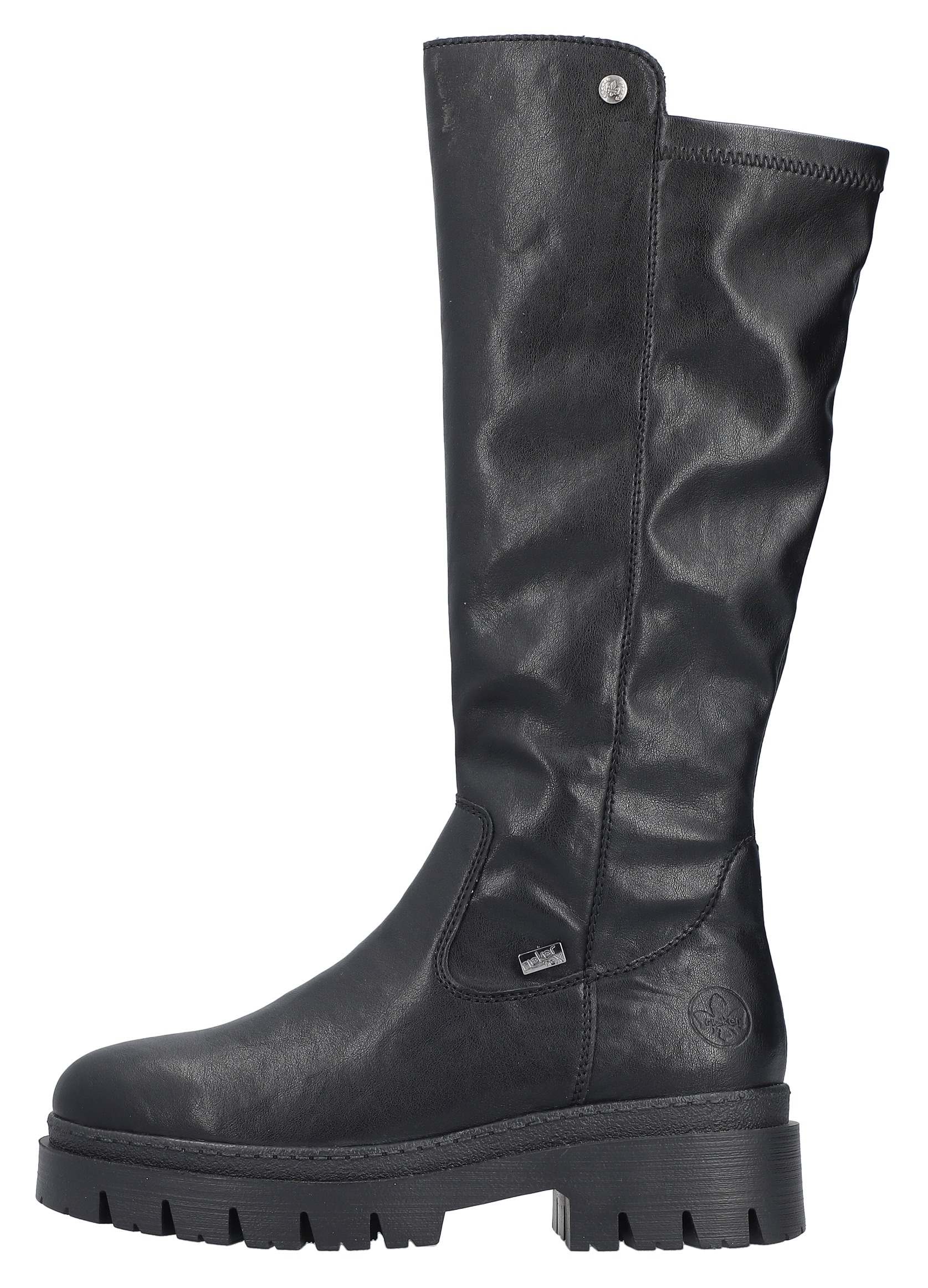 Rieker Winterstiefel  Langschaftstiefel, Plateaustiefel mit Stretch am Schaft, TEX-Membrane