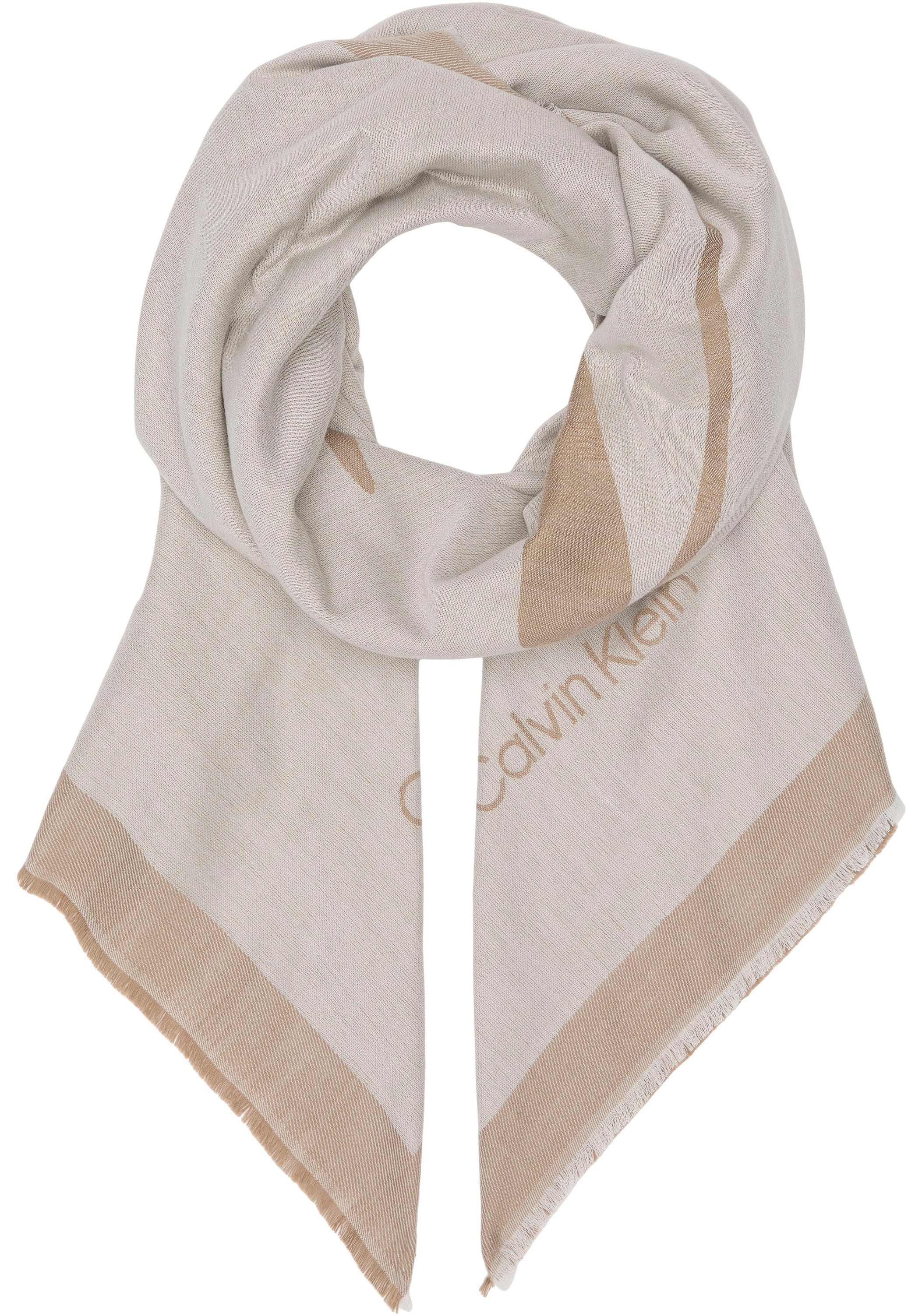 Calvin Klein Modetuch »CALVIN CHAMBRAY SQUARE SCARF« Mit Markenlabelemblem