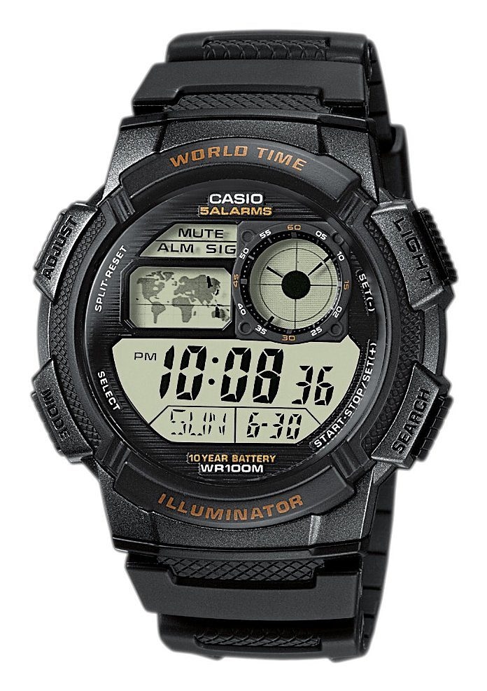 Casio Collection Chronograph »AE-1000W-1AVEF«, Quarzuhr, Armbanduhr, Herrenuhr, digital, Stoppfunktion, Weltzeit