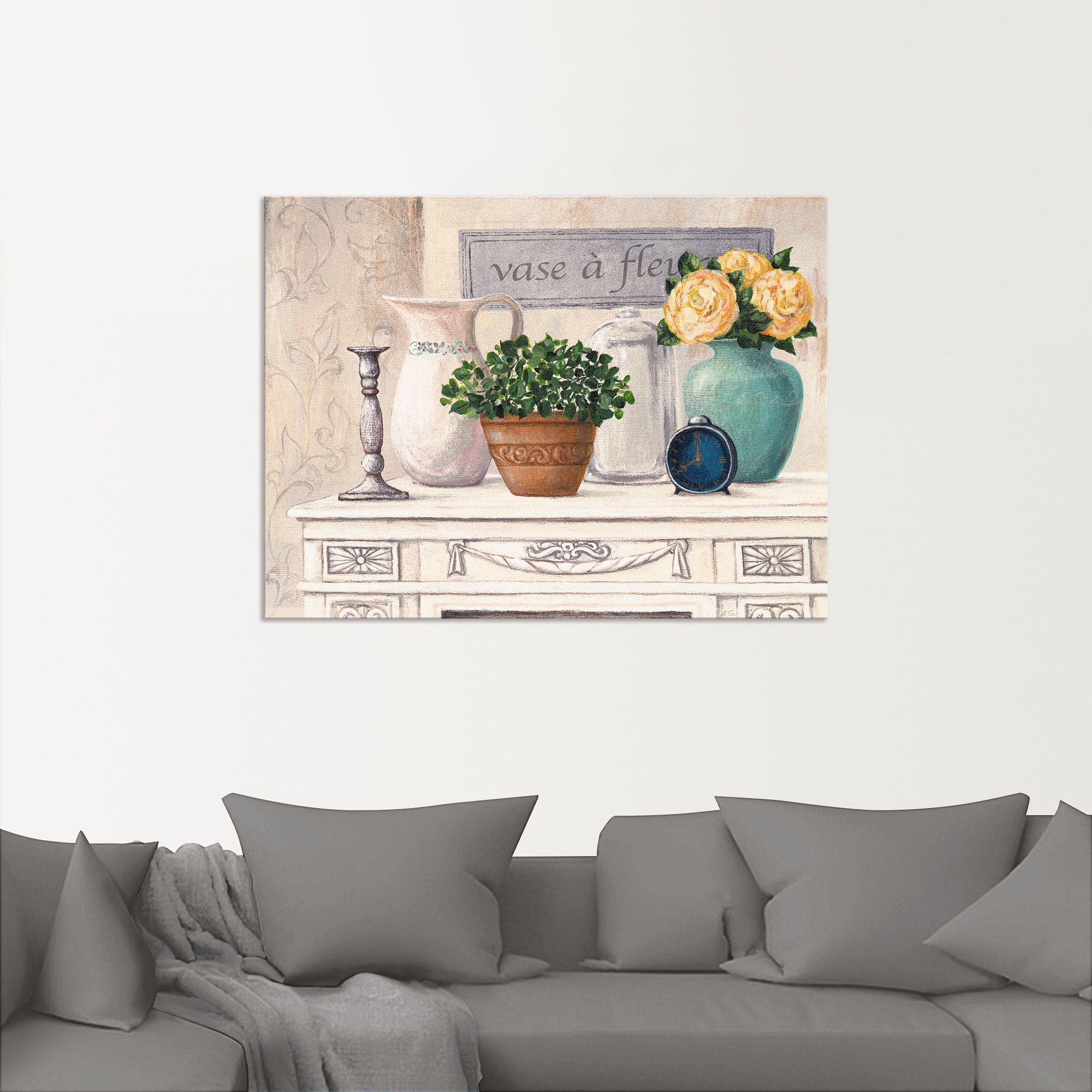 Artland Wandbild »Vasen mit Blumen«, Vasen & Töpfe, (1 St.), als Alubild, Outdoorbild, Wandaufkleber in verschied. Größen