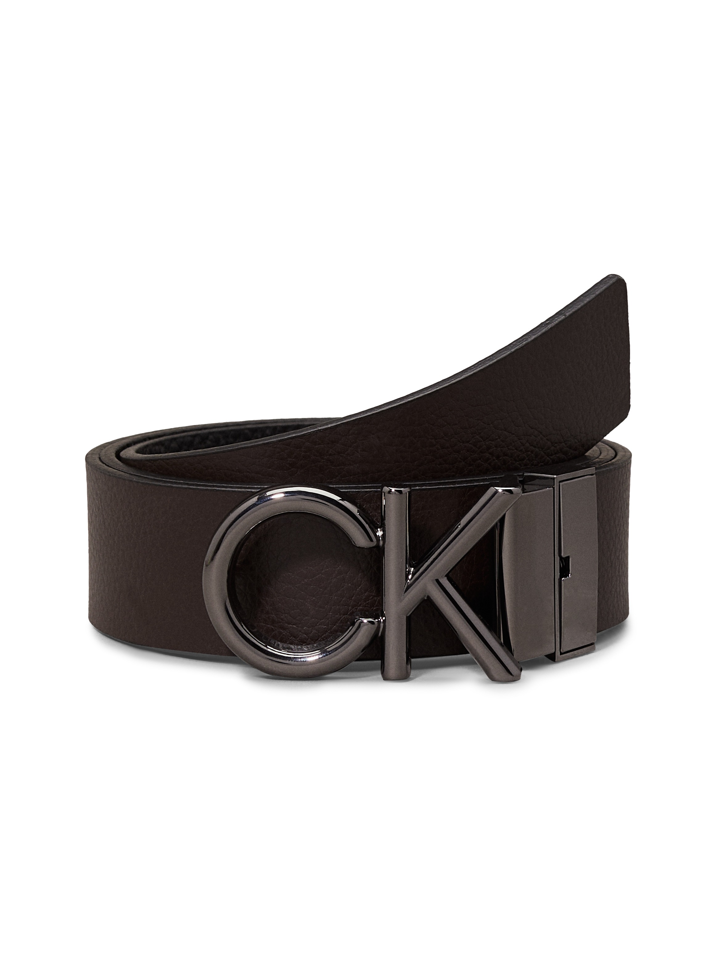 Calvin Klein Ledergürtel »ADJ/REV CK METAL BOMBE PB 35MM«, mit CK-Logoschließe