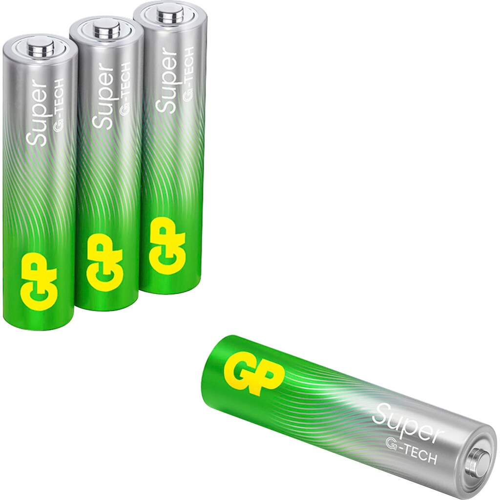 GP Batteries Batterie »4er Pack Super Alkaline AAA«, LR03, 1,5 V, (Set)