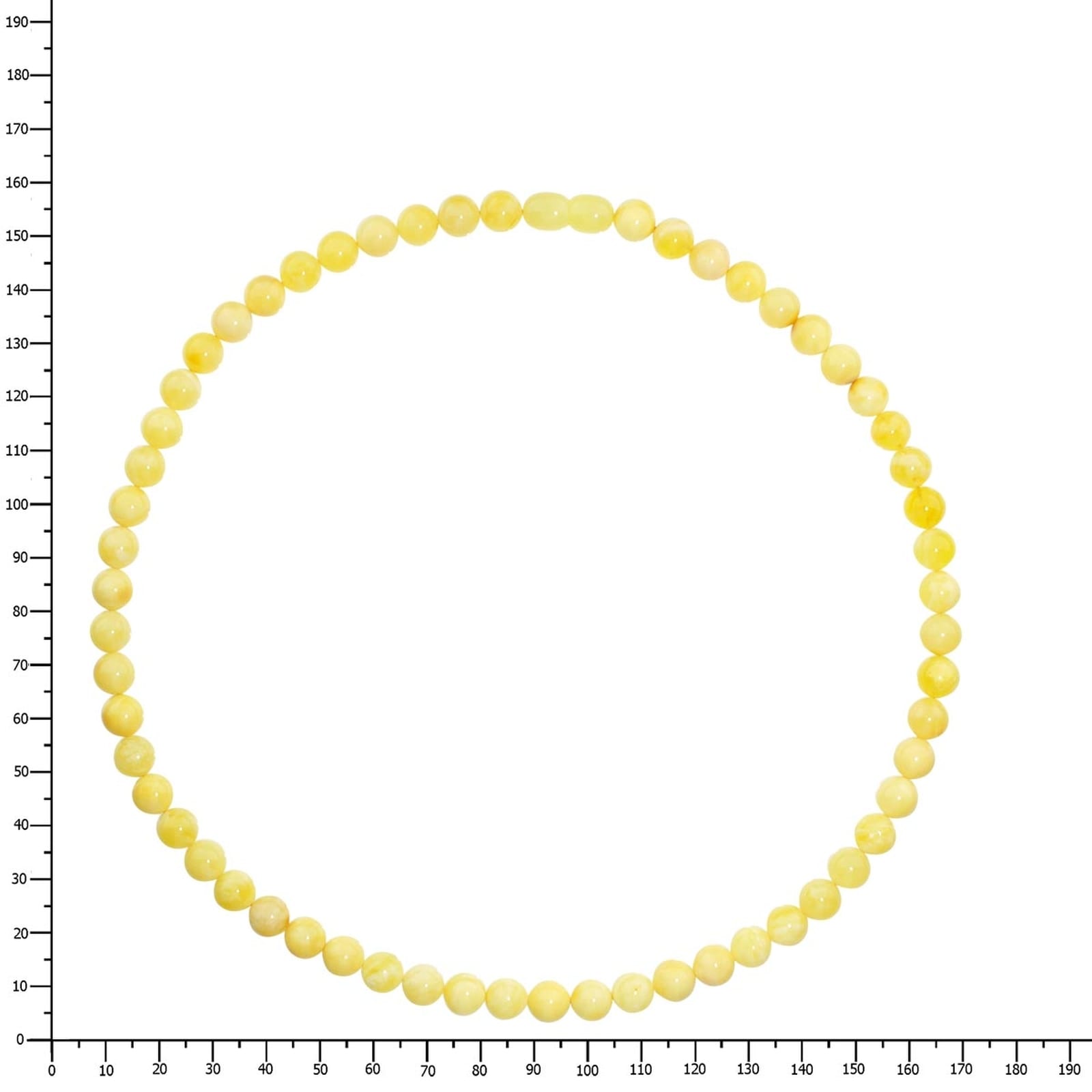 OSTSEE-SCHMUCK Kette ohne Anhänger »- Kugel 8 mm - Bernstein - ,«