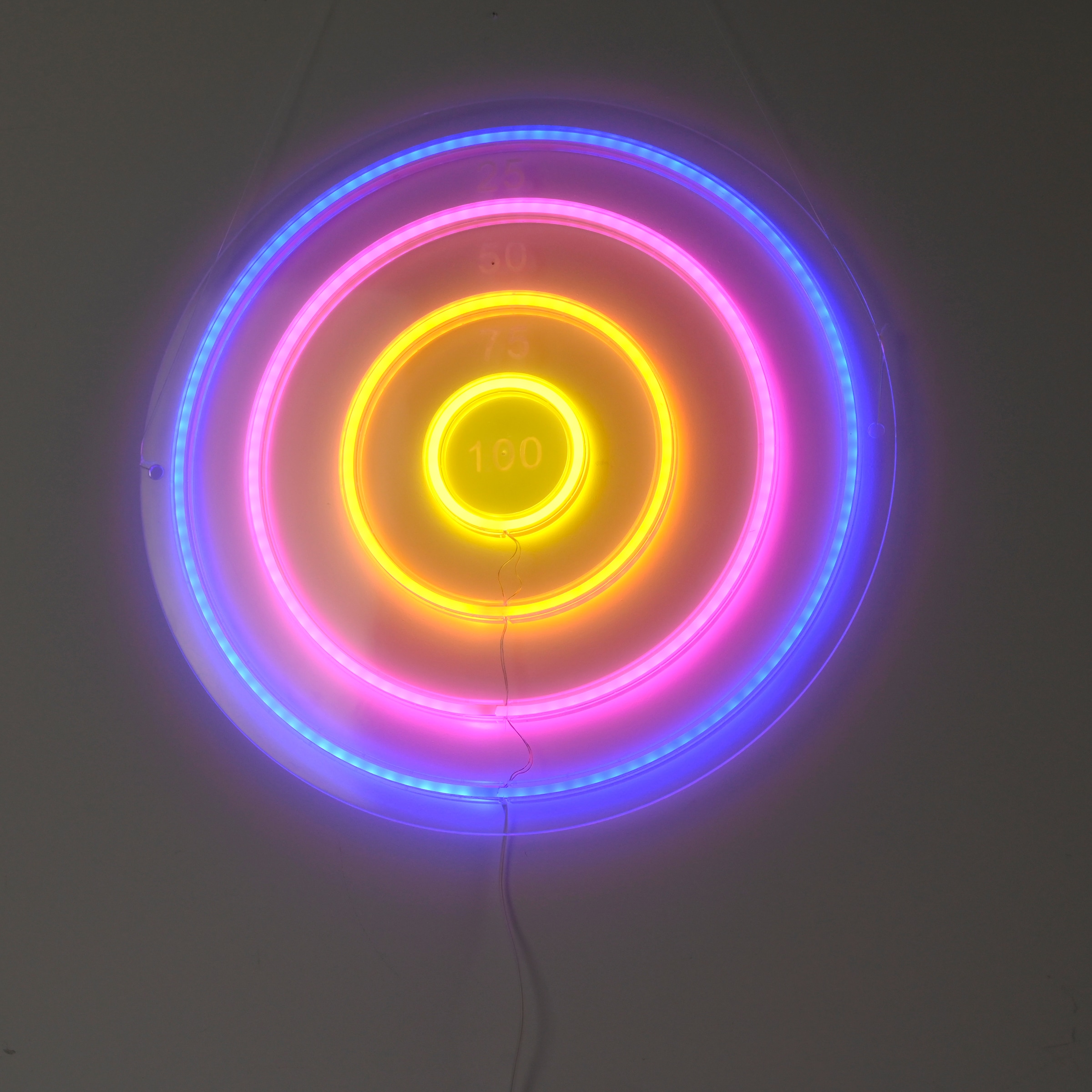 JUST LIGHT LED Wandleuchte »Dartscheibe NEON-DARTS« LED-Board 1 Stk. RGB LED-Dartscheibe mit 4 Saugnapf-Dartpfeilen