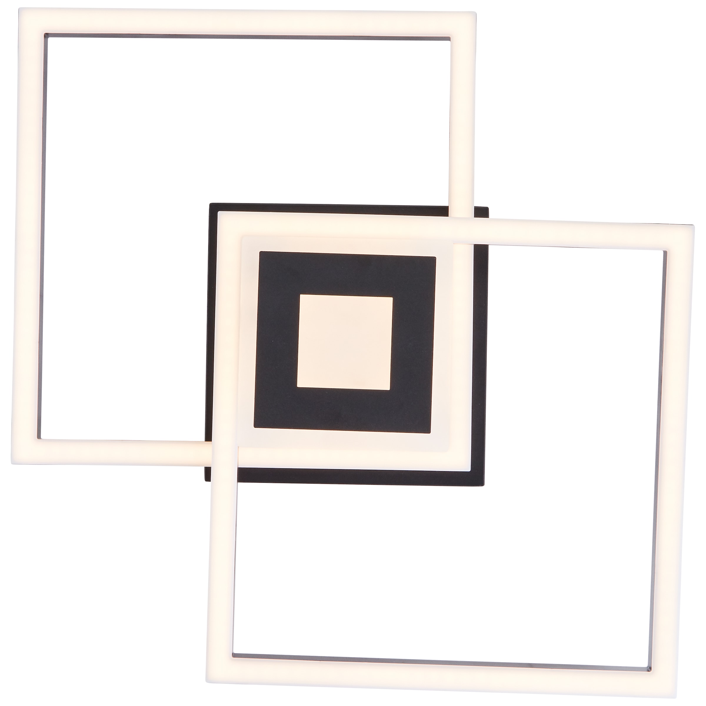 Brilliant LED Deckenleuchte »Avanza« LED-Modul Warmweiß LED-Profilleuchte, 40 x 40 cm, 2900 lm, 3000 K, schwenkbar, schwarz