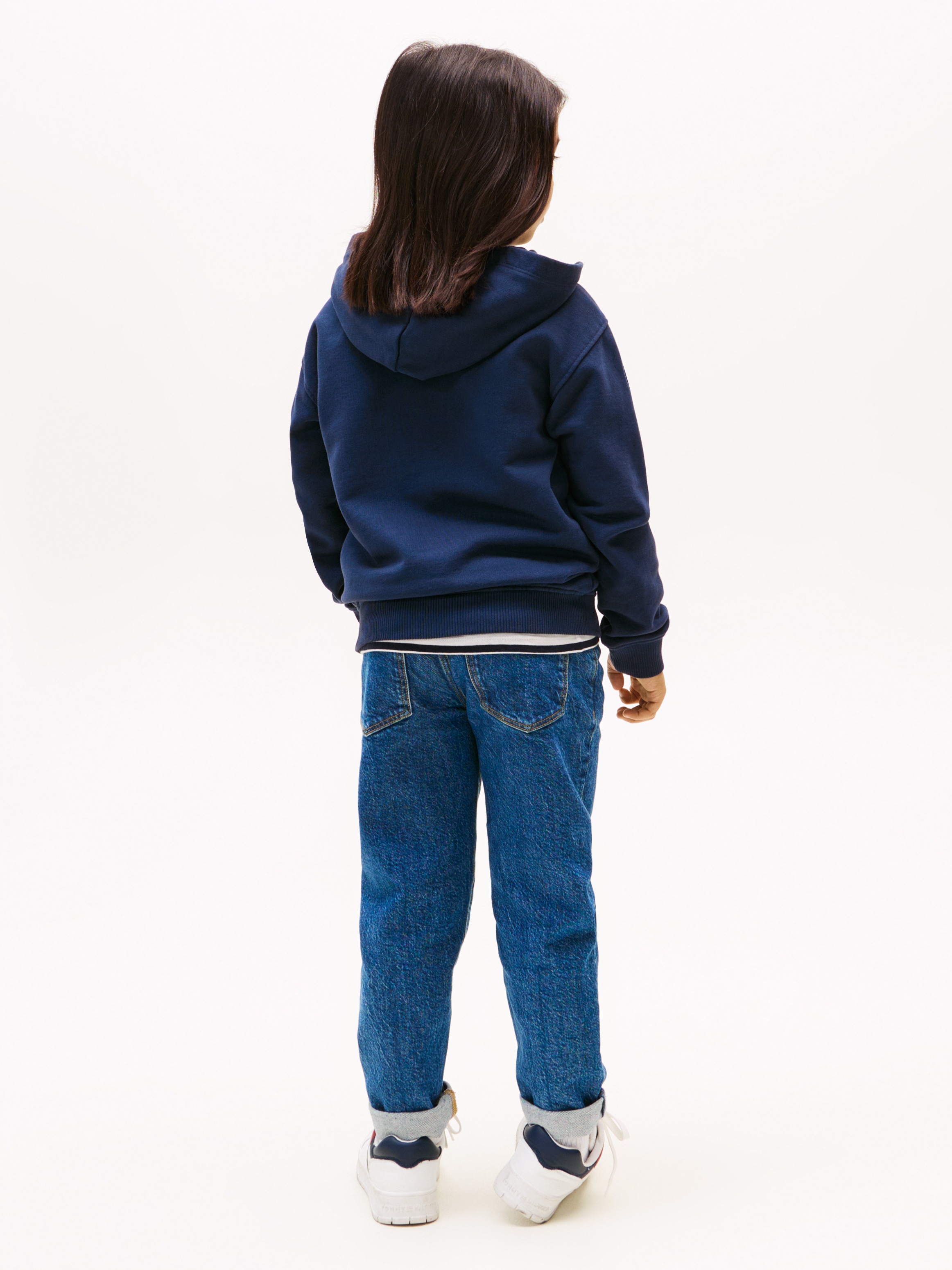 Tommy Hilfiger Kapuzensweatjacke »TONAL FLAG EMB ZIP HOODIE«, für Kinder bis 16 Jahre, mit Kapuze