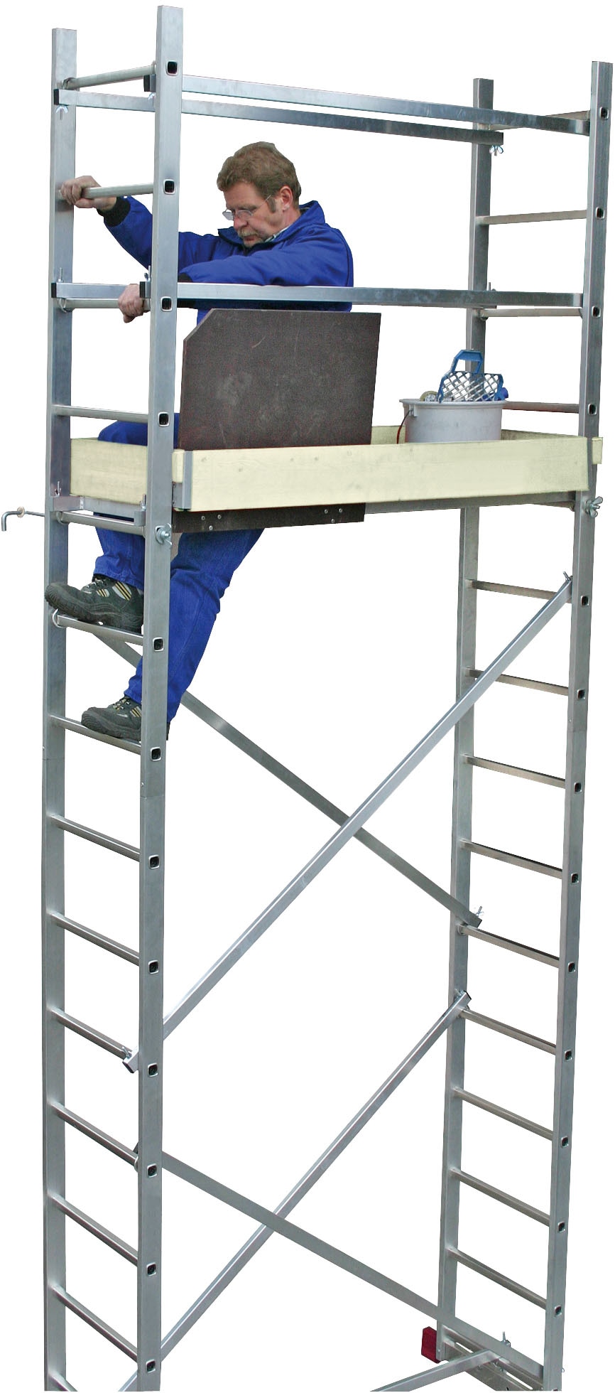 KRAUSE Arbeitsgerüst »CORDA«, Montagegerüst mit rutschsicherer Belagbühne 1,50 x 0,56 m