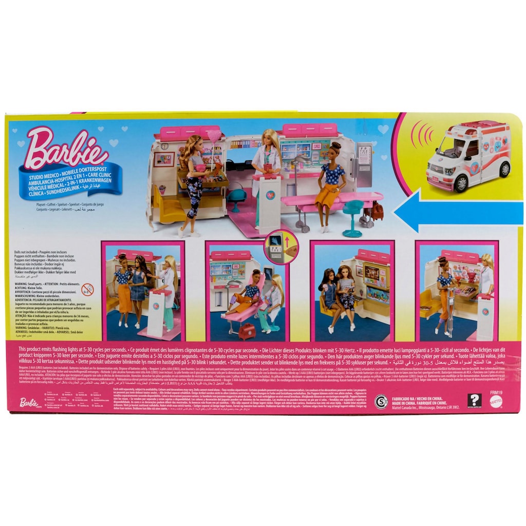 Barbie Puppen Fahrzeug »Krankenwagen 2-in-1 Spielset«