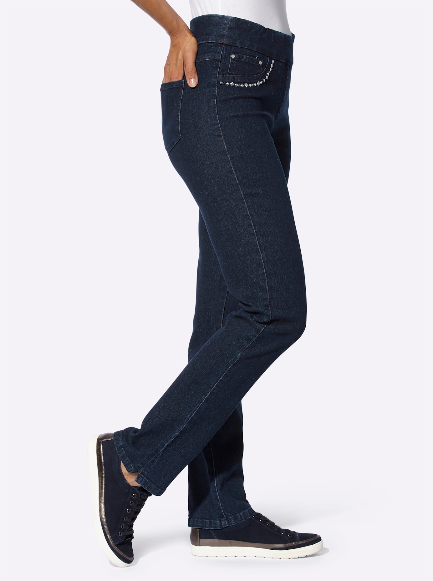 Casual Looks Schlupfjeans, (1 tlg.)