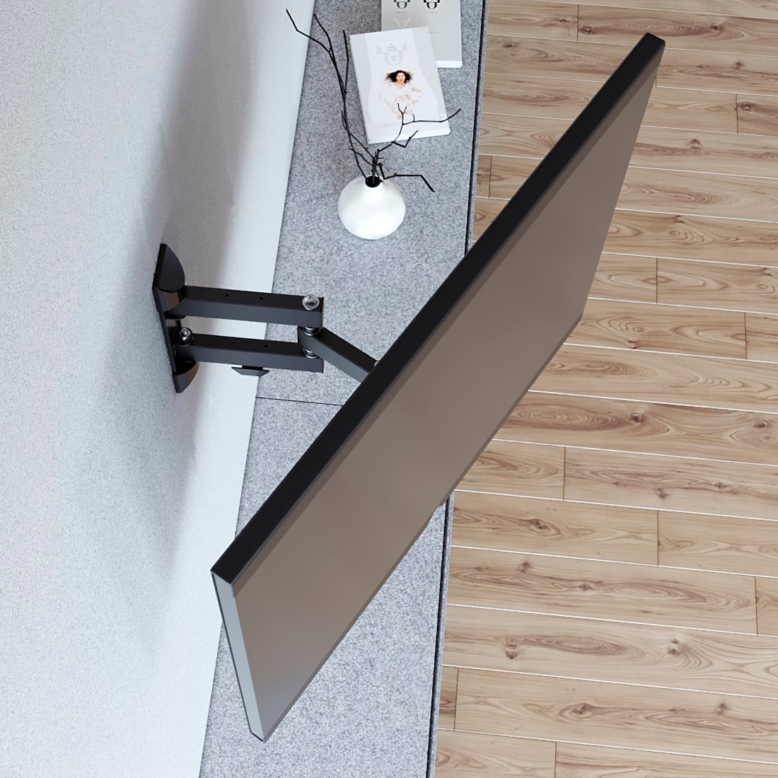 Hama TV-Wandhalterung »Halterung, schwenkbar, neigbar, ausziehbar von 48 - 122 (19" - 48")« bis 122 cm Zoll max. 20 kg