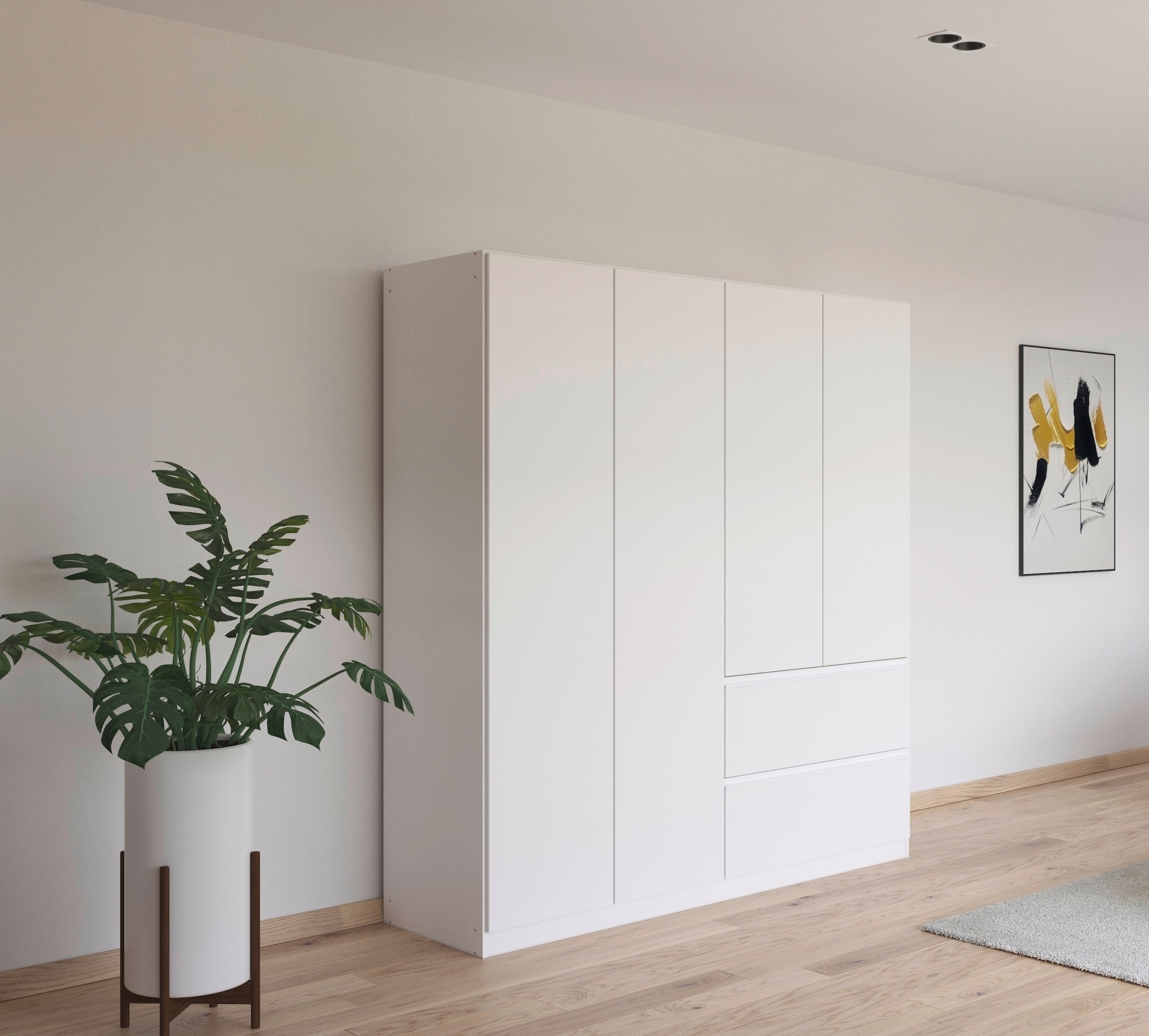 rauch Drehtürenschrank »Kleiderschrank Schrank Garderobe Schlafzimmerschrank JOEL«, mit zwei Schubladen, mit Push-to-Open Funktion MADE IN GERMANY
