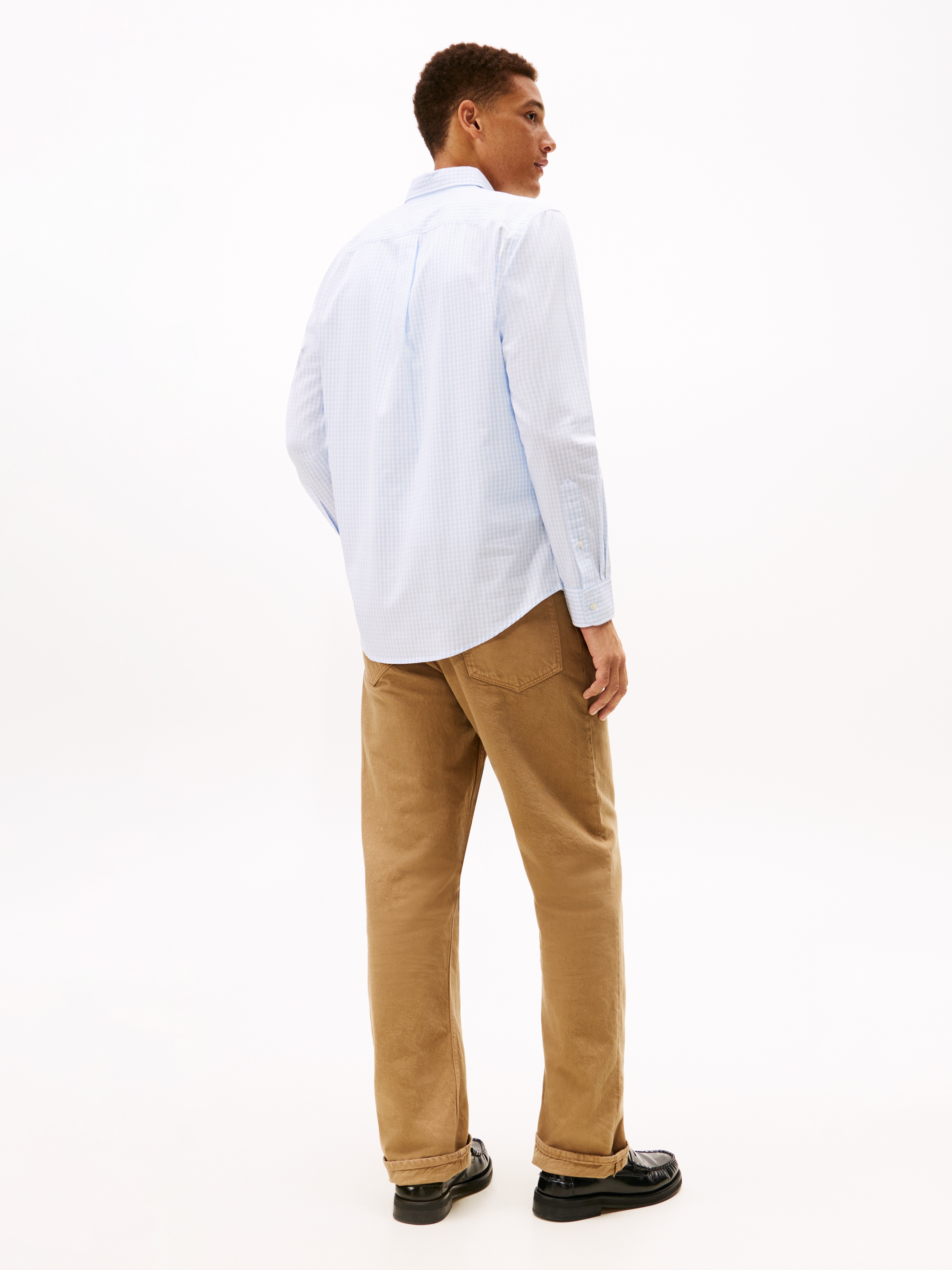 Tommy Hilfiger Langarmhemd »FLEX POPLIN BIG GINGHAM« regular fit, Button-down-Kragen