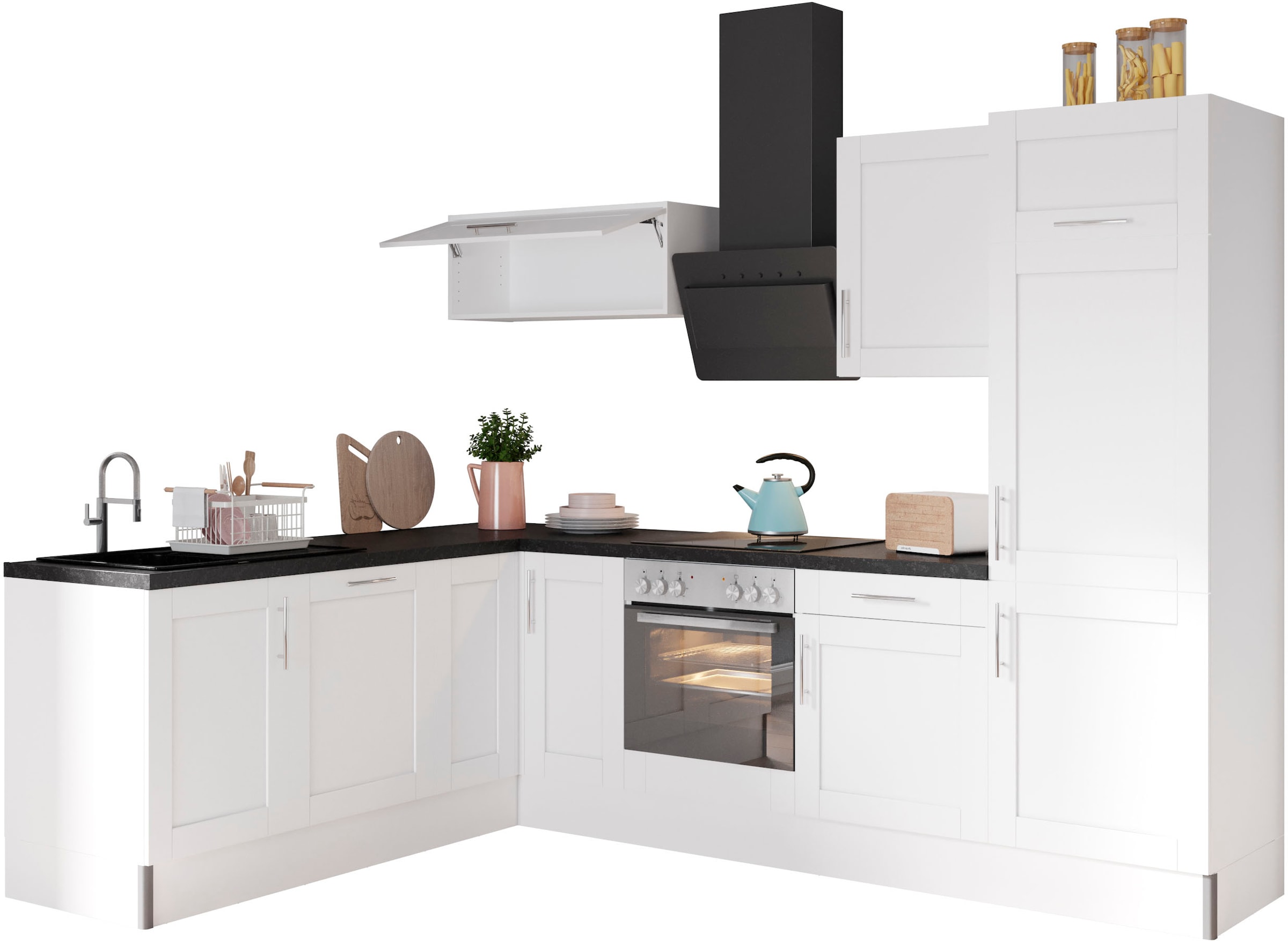 OPTIFIT Küche »Ahus«, 200 x 270 Funktion mit Soft bequem wahlweise kaufen cm E-Geräten, breit, Close