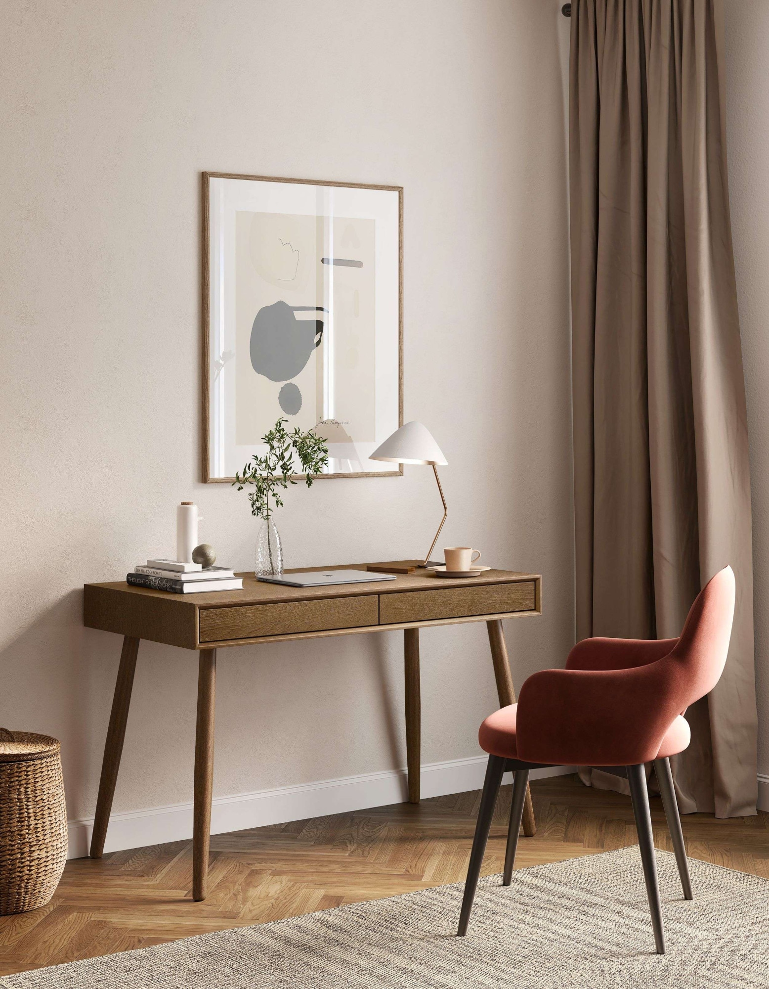 Woodman Schreibtisch »Carson« 120/60/78,  Breite 120 cm, Schubladen mit Push-to Open, FSC®