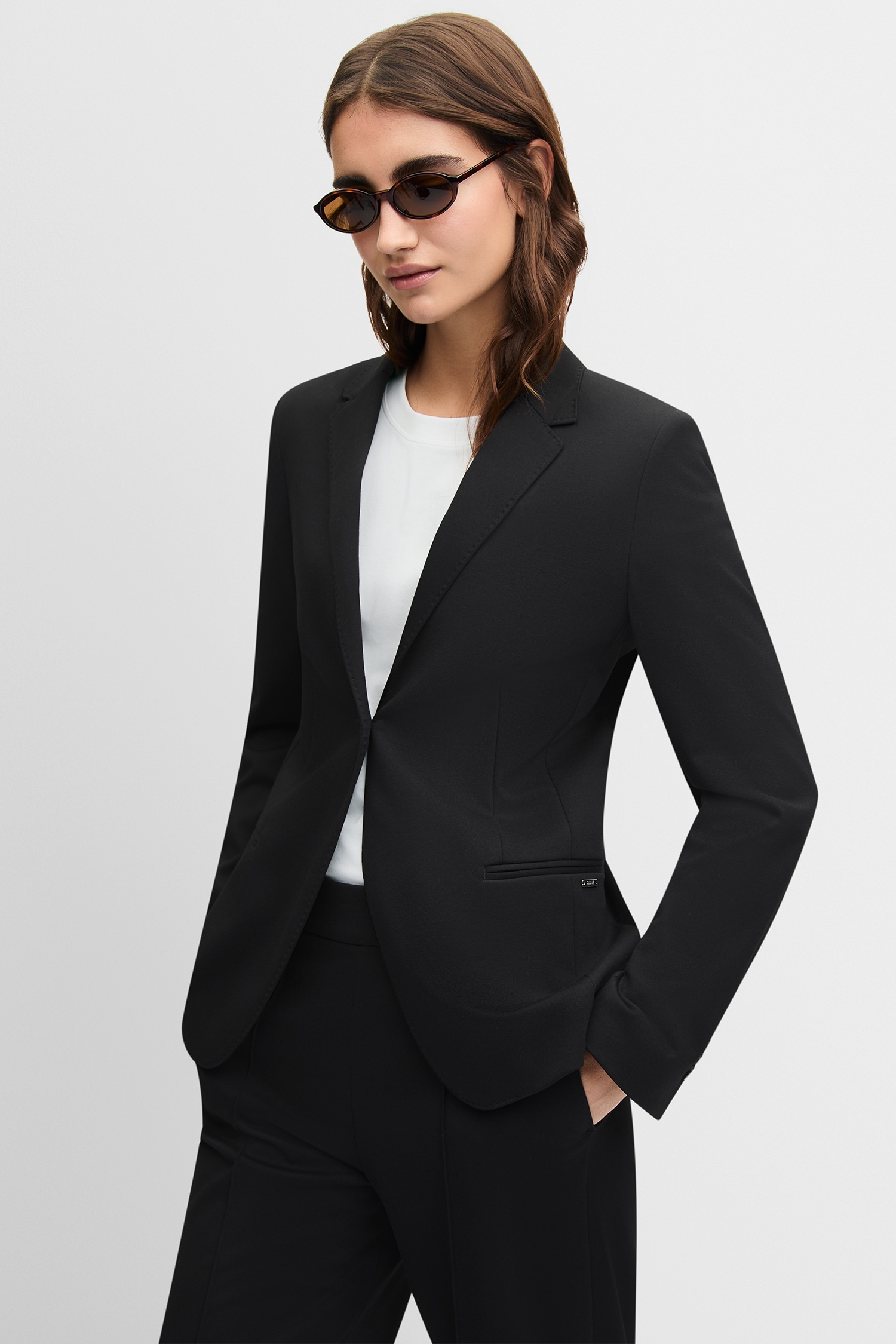 Cinque Jackenblazer »CILEO« Regular Fit, 1-Knopf-Form, elastischer Materialmix