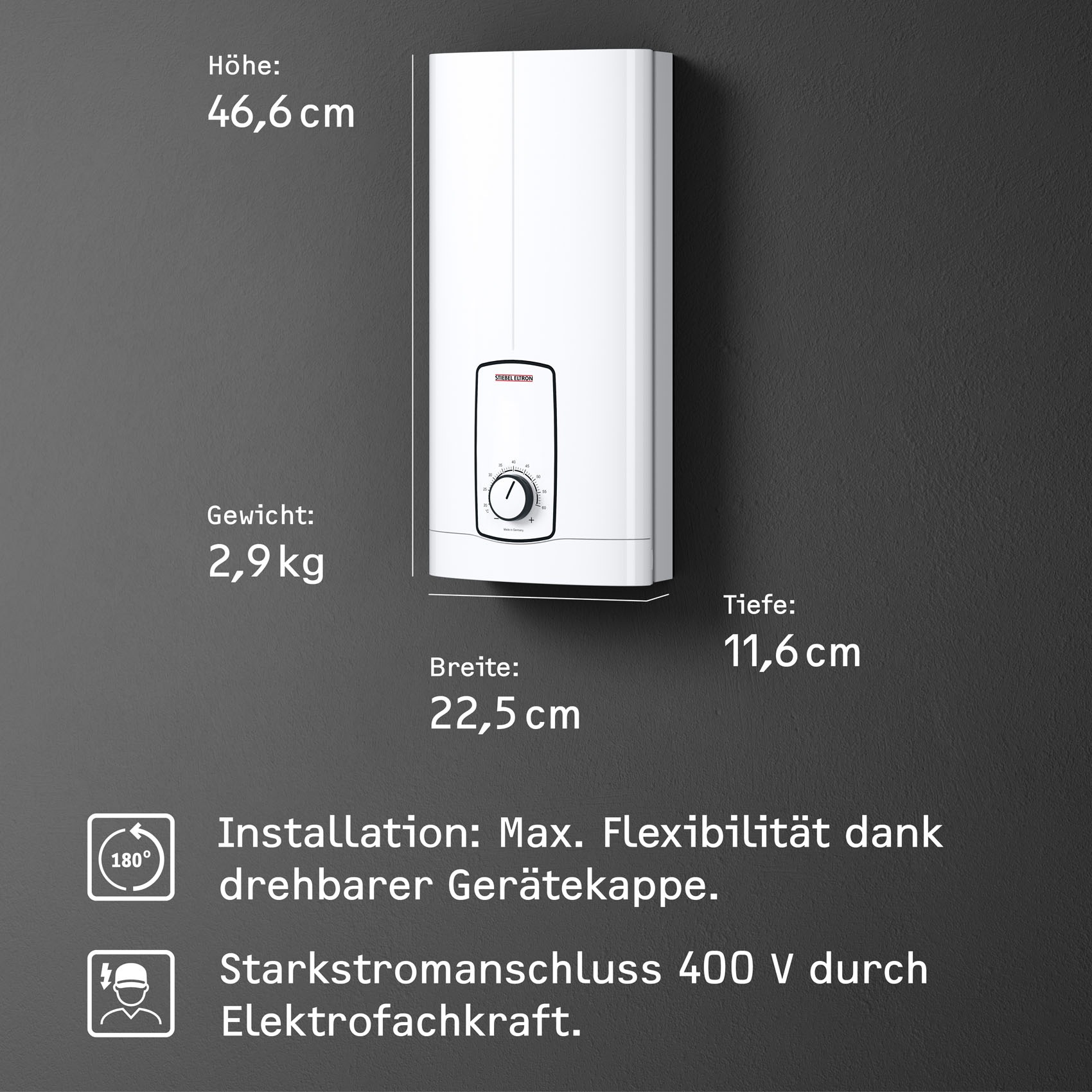 STIEBEL ELTRON Komfort-Durchlauferhitzer »DHB 27 ST Trend«, 3i Technologie für konstante Warmwassertemperatur