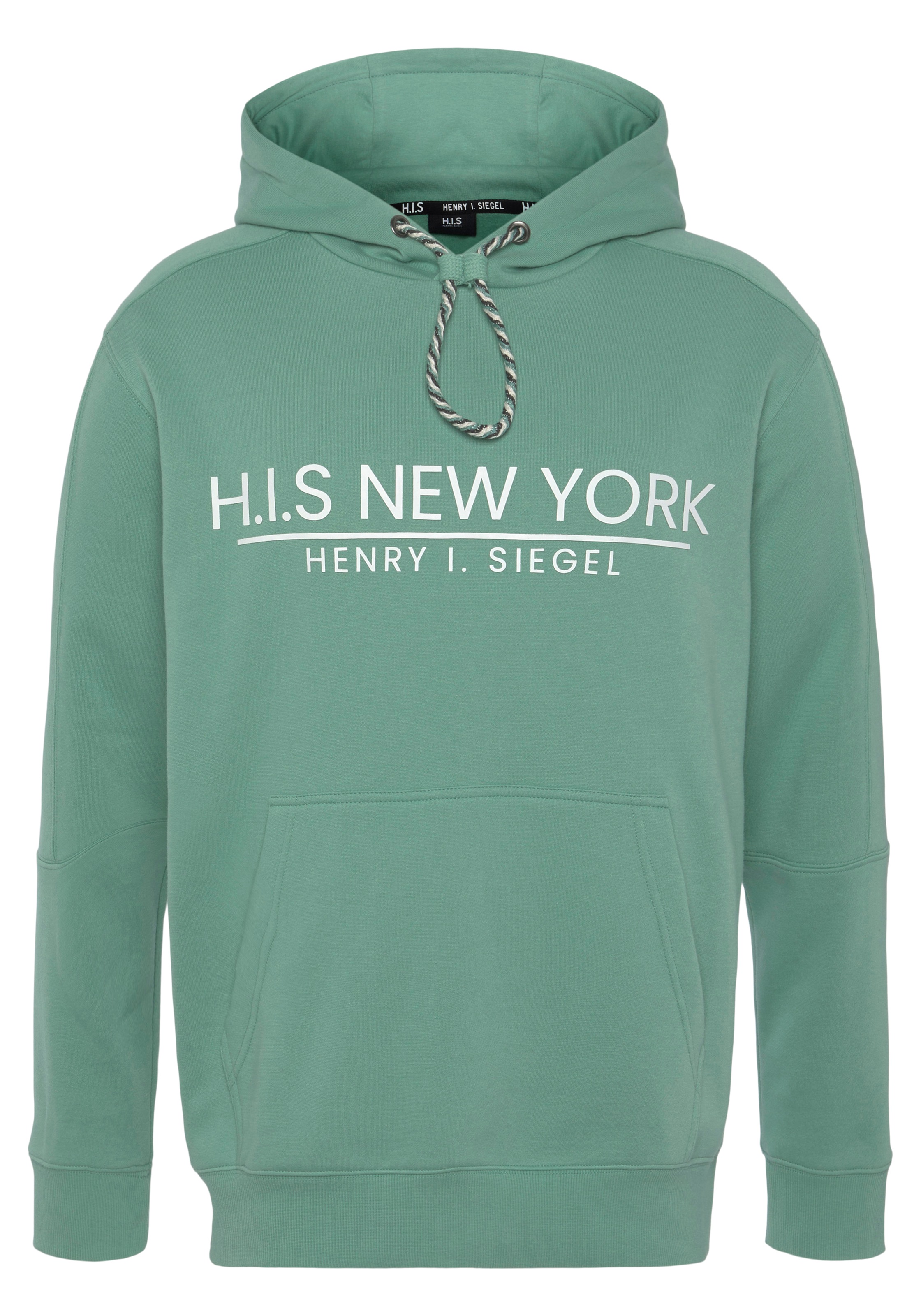 H.I.S Sweatshirt, bedrucktes Design, mit Kapuze und Kordel, aus Baumwollmischung