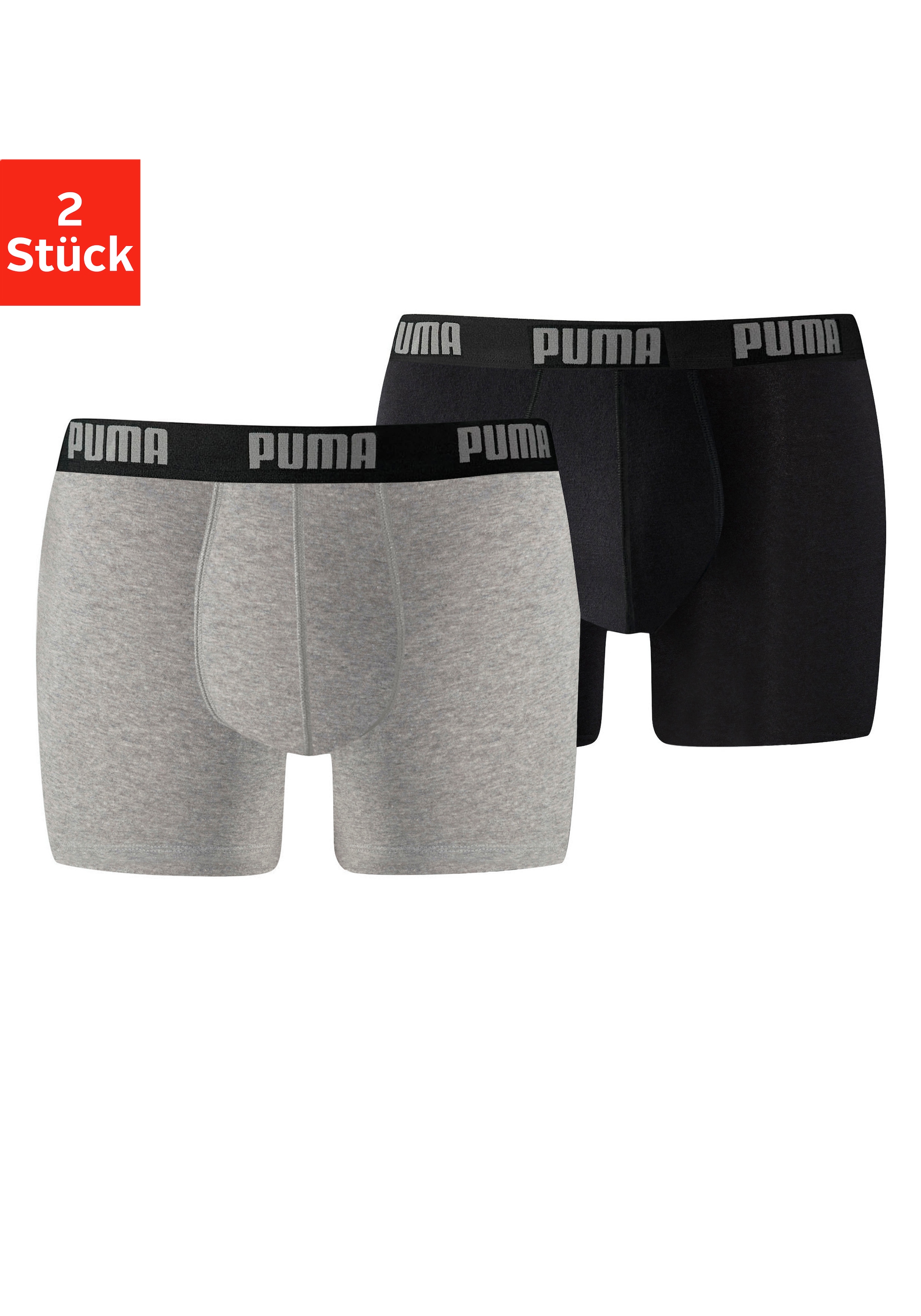 Boxer, (Packung, 2er-Pack), mit Puma Webbund