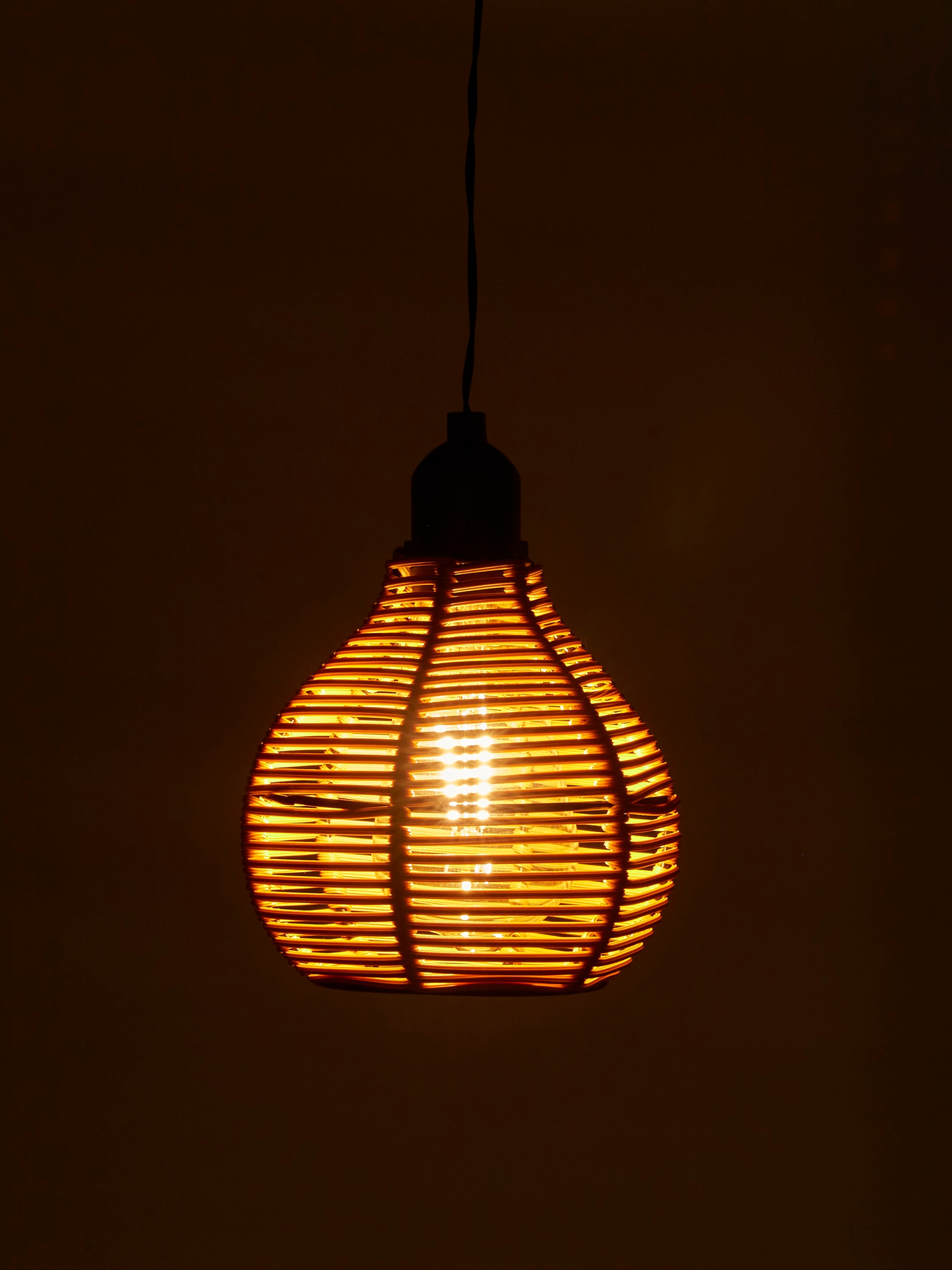 LUXFORM Hängeleuchte »Luxform Hanging Lamp Rattan« LED-Modul 1 Stk. Warmweiß LED-Hängeleuchte, batteriebetrieben, warmweiß