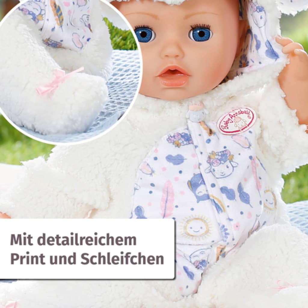 Baby Annabell Puppenkleidung »Kuschelanzug Schaf, 43 cm«