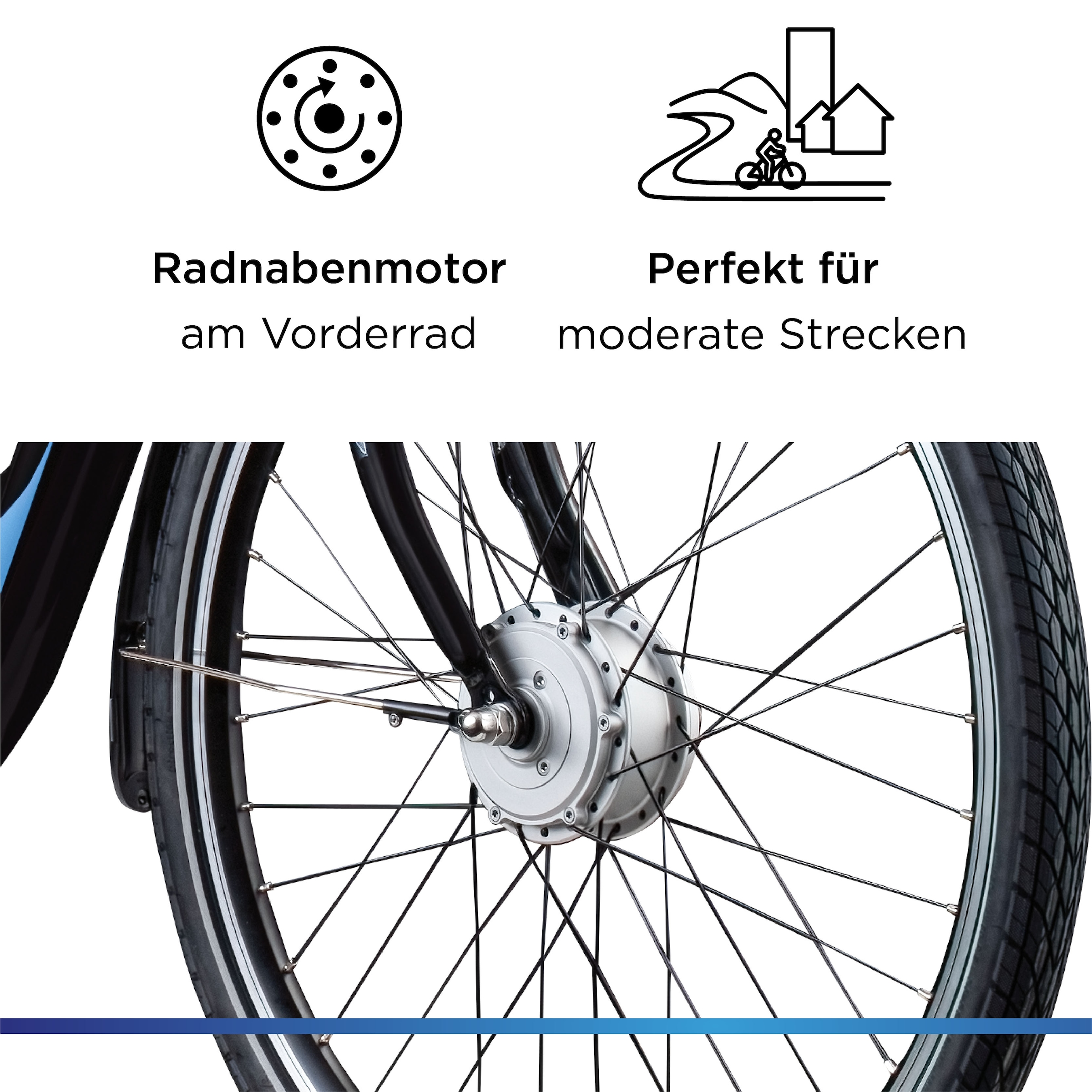 Zündapp »Green 2.7« 3 Gang Shimano Nexus Schaltwerk Nabenschaltung Frontmotor 250 W Pedelec, Elektrofahrrad für Damen u. Herren
