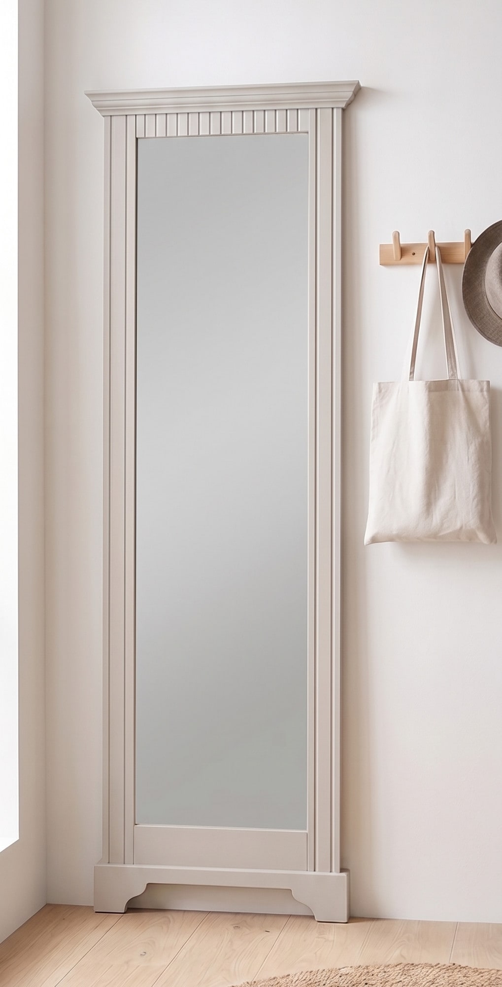 OTTO home Spiegel »Rustic, Garderobenspiegel, Landhausstil« Rahmen in Kiefer massiv, Höhe 190 cm, mit Zierfräsungen