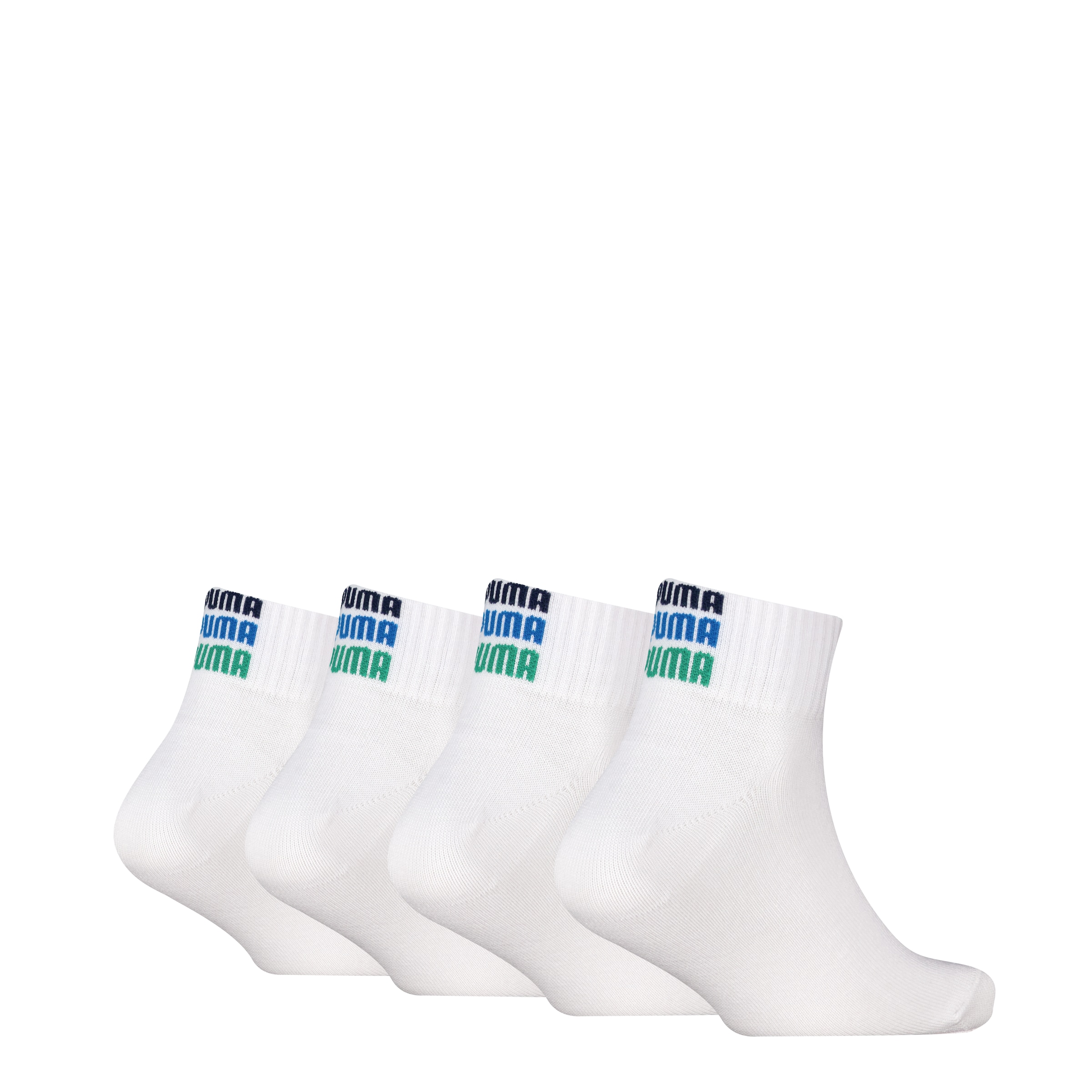 PUMA Kurzsocken »PUMA KIDS LOGO BLOCK QUARTER 4P ECOM« 4 Paar, 