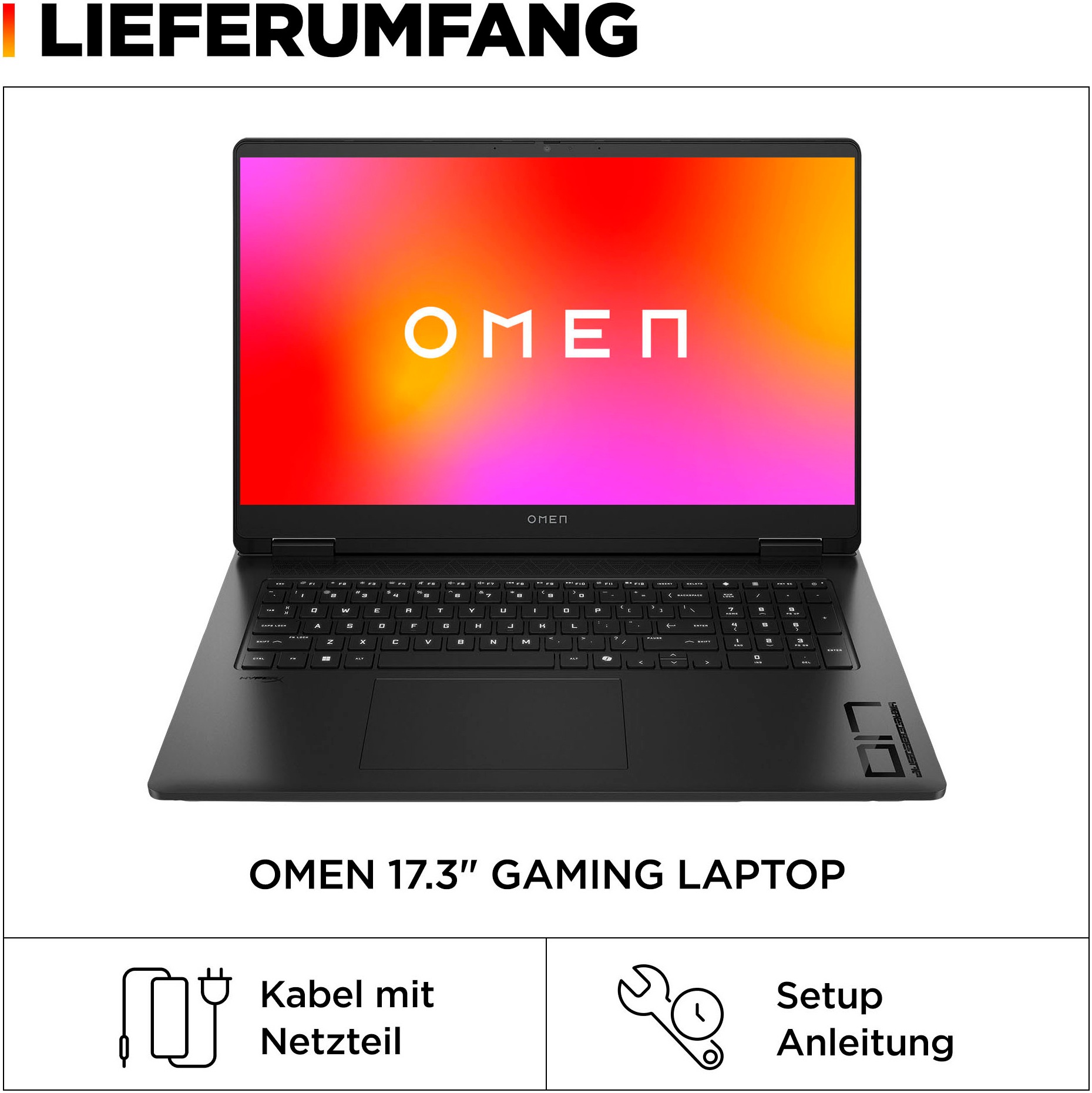 HP Gaming-Notebook »Omen 17-db0079ng«, 43,9 cm, / 17,3 Zoll, AMD, Ryzen 7, GeForce RTX 4070, 1000 GB SSD