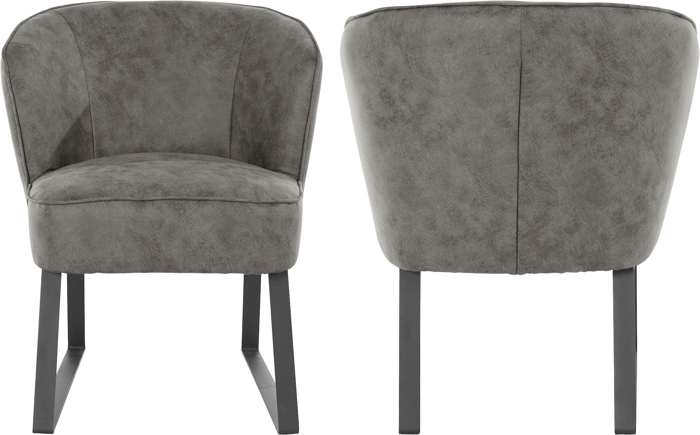 exxpo - sofa fashion Sessel »Americano, Loungesessel«, mit Keder und Metallfüßen, Bezug in verschiedenen Qualitäten, 1 Stck.