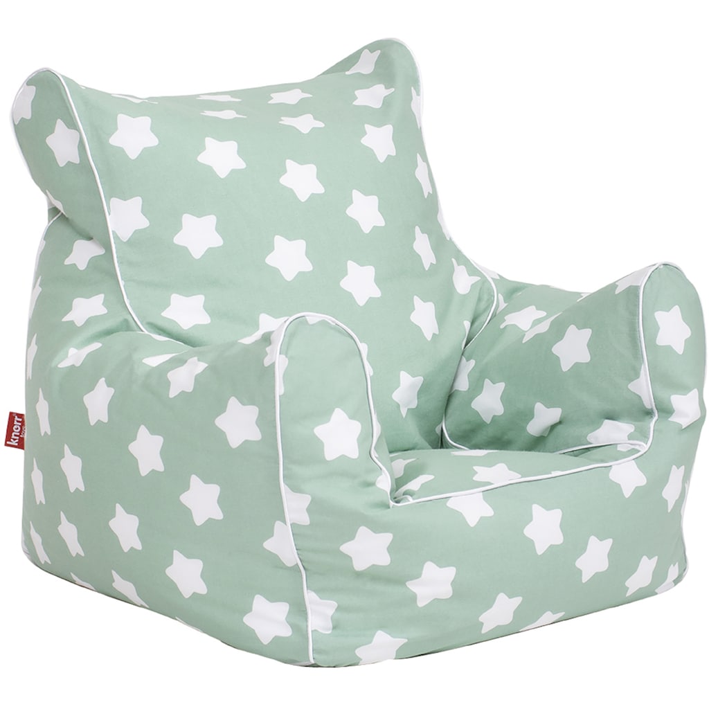 Knorrtoys® Sitzsack »Green White Stars«