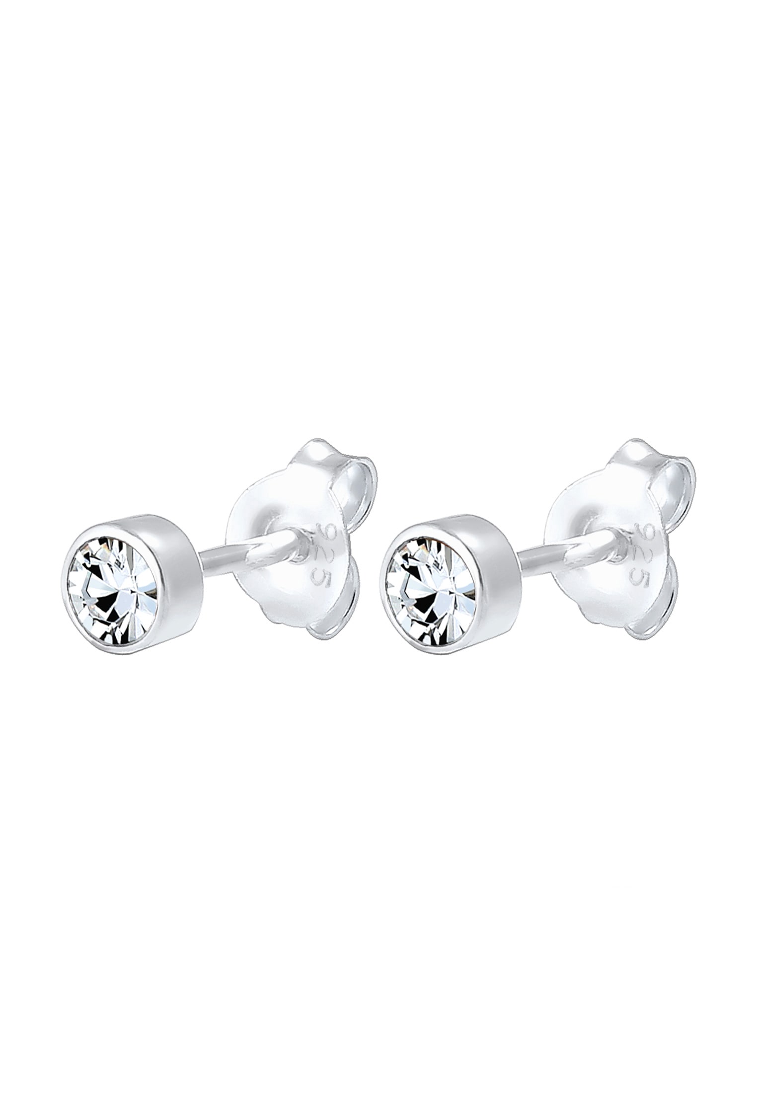 Elli Paar Ohrstecker »Ohrringe Ohrstecker Basic 925 Silber, mit Kristallen von Swarovski®«