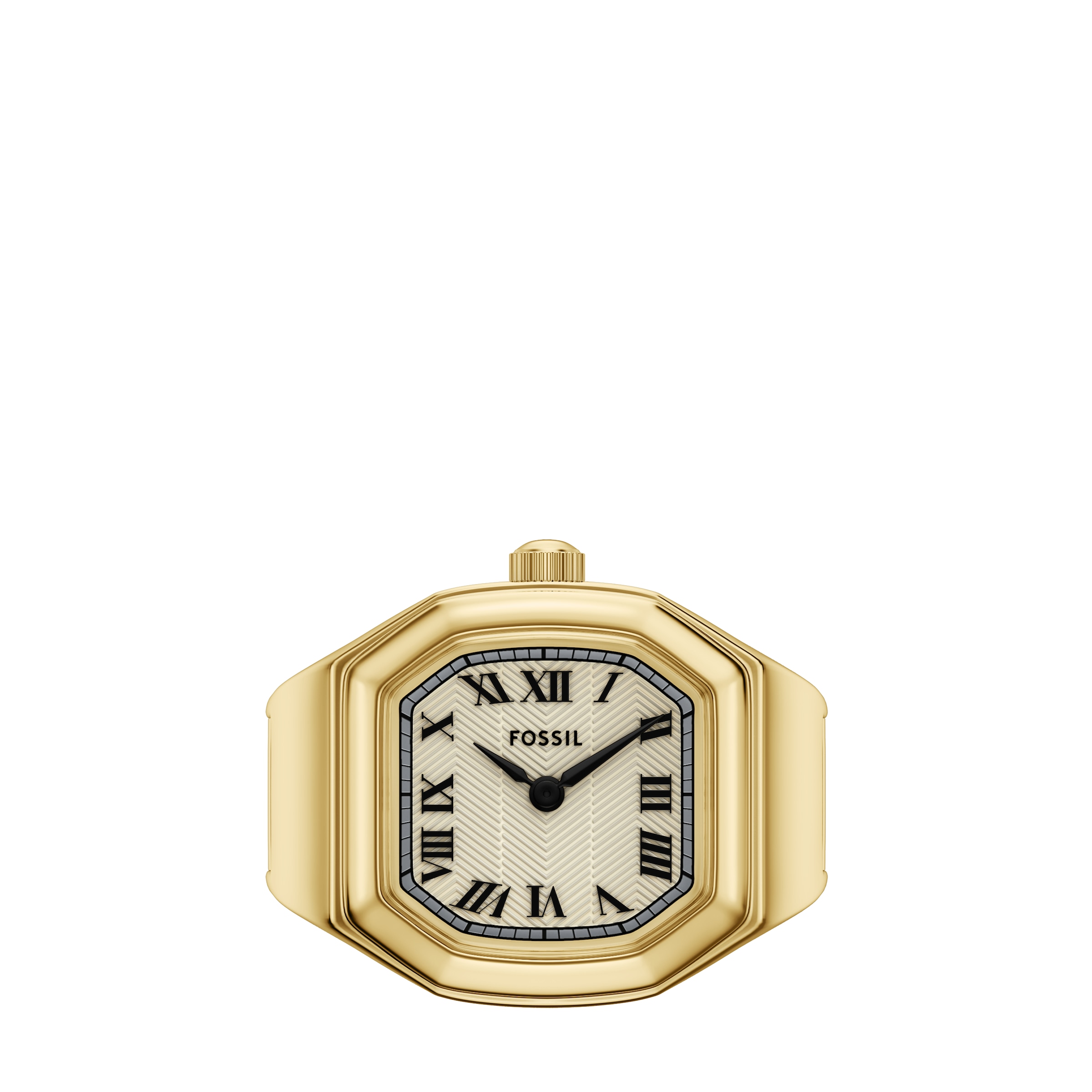 Fossil Quarzuhr »HARLOW WATCH RING« Armbanduhr, Damenuhr, Edelstahlarmband, analog