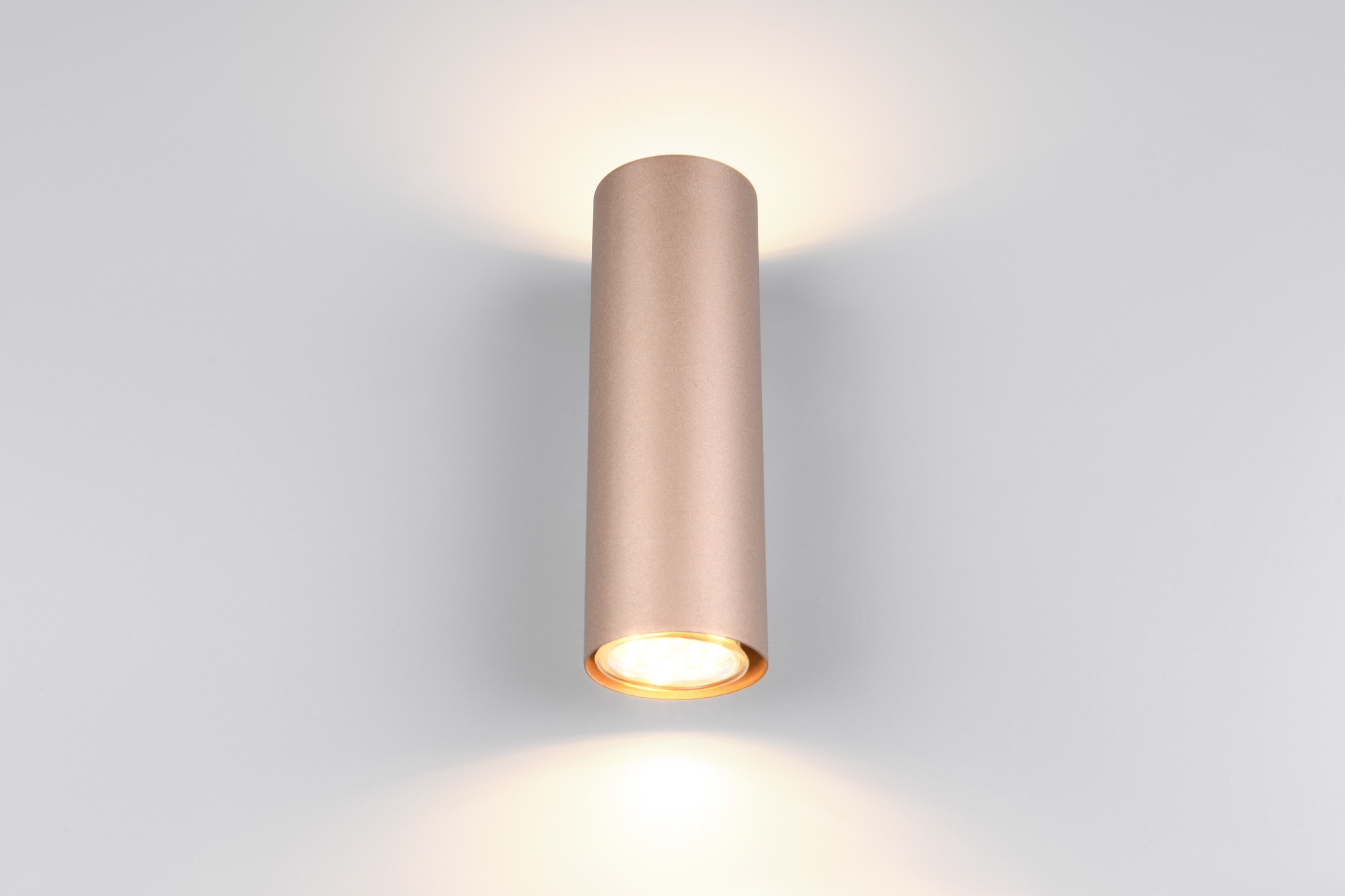 TRIO Leuchten Wandleuchte »MARLEY, 2-flammiger Wandstrahler mit up-and-down Licht, GU10 Wandspot« GU10 1 Stk. warmweiß - kaltweiß exkl 2xGU10 max 35W, Farbkombination coffee + warm grey, Höhe 18cm