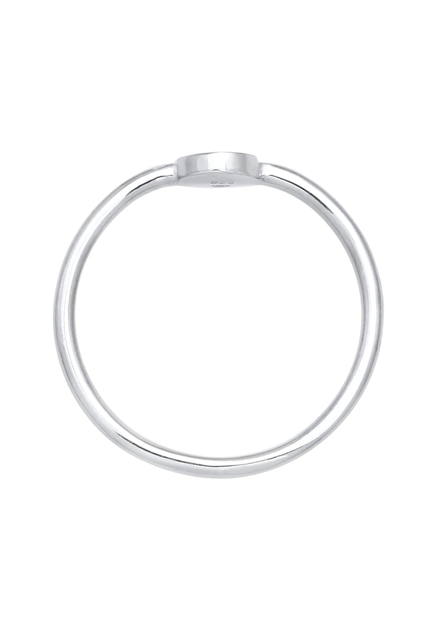 Elli Silberring »Ring Plättchen Kreis Geo Basic 925 Silber«